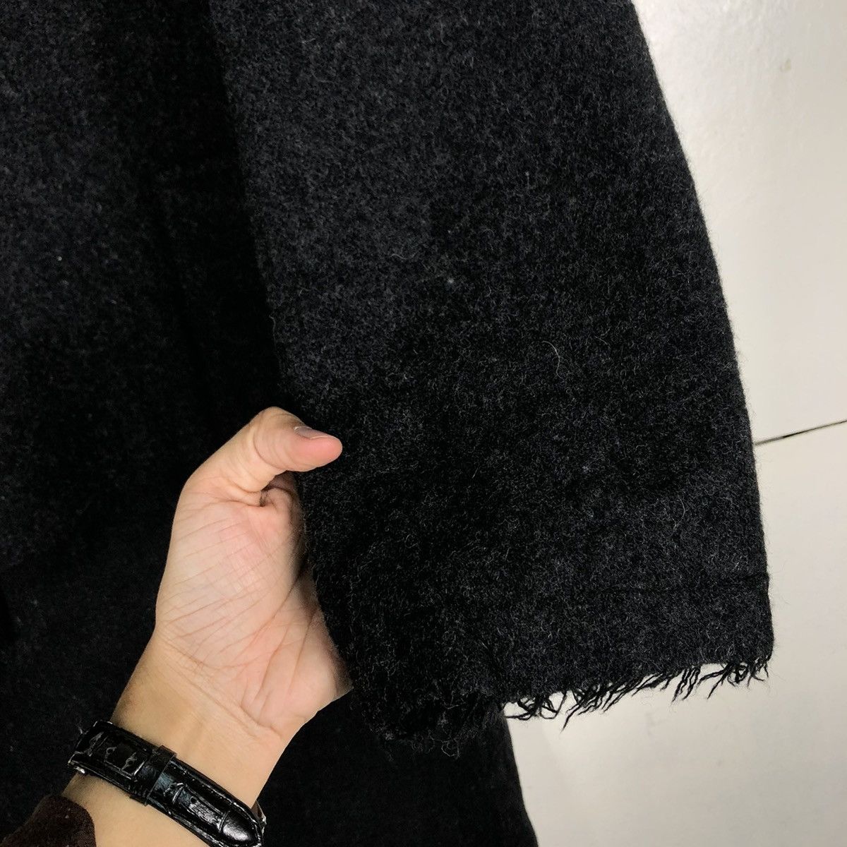 Ground Y 🔥RICH BLACK MOHAIR WOOL LONG JACKET GROUNDY YOHJI YAMAMOTO Size US M / EU 48-50 / 2 - 18 Thumbnail
