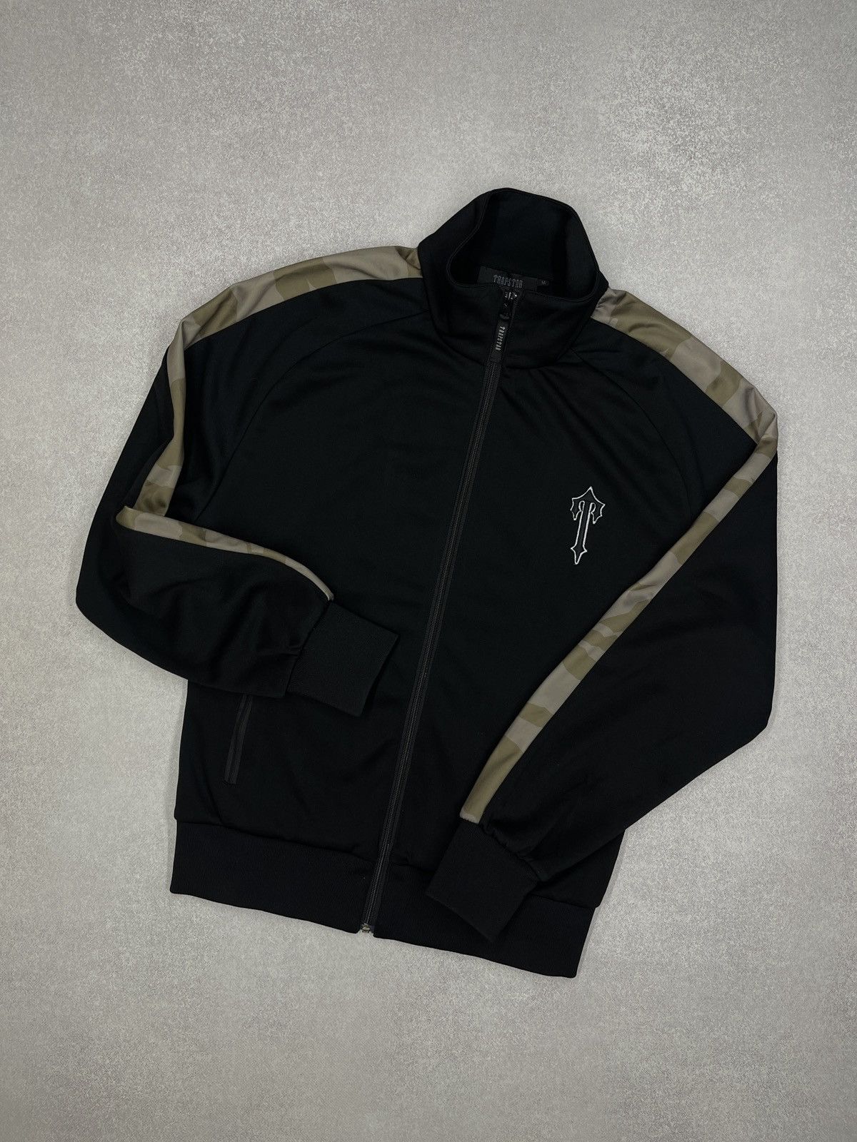 Trapstar London Mens Trapstar London Black Zip Track Jacket Camo Lampas Size US M / EU 48-50 / 2 - 1 Thumbnail