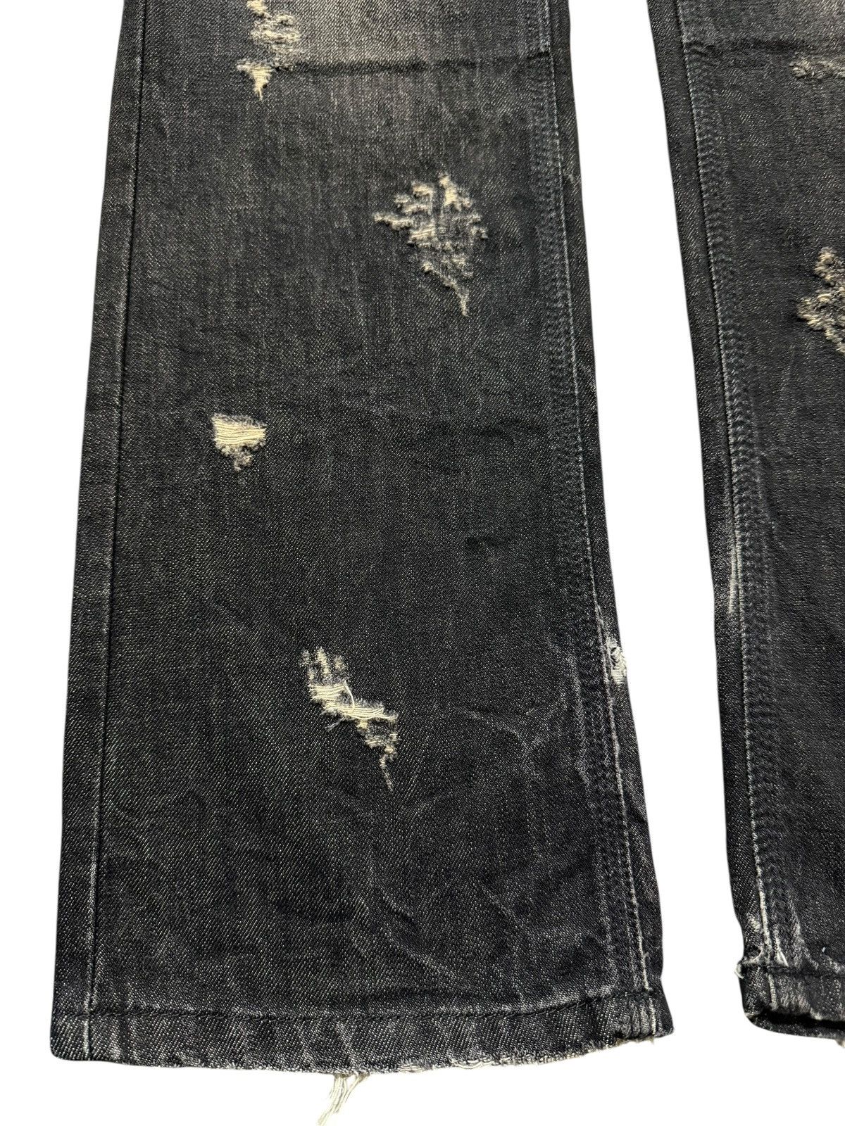 Tornado Mart Vintage Lagust Faded Wash Clawmark Whisker Distressed Flare Size US 31 - 7 Thumbnail