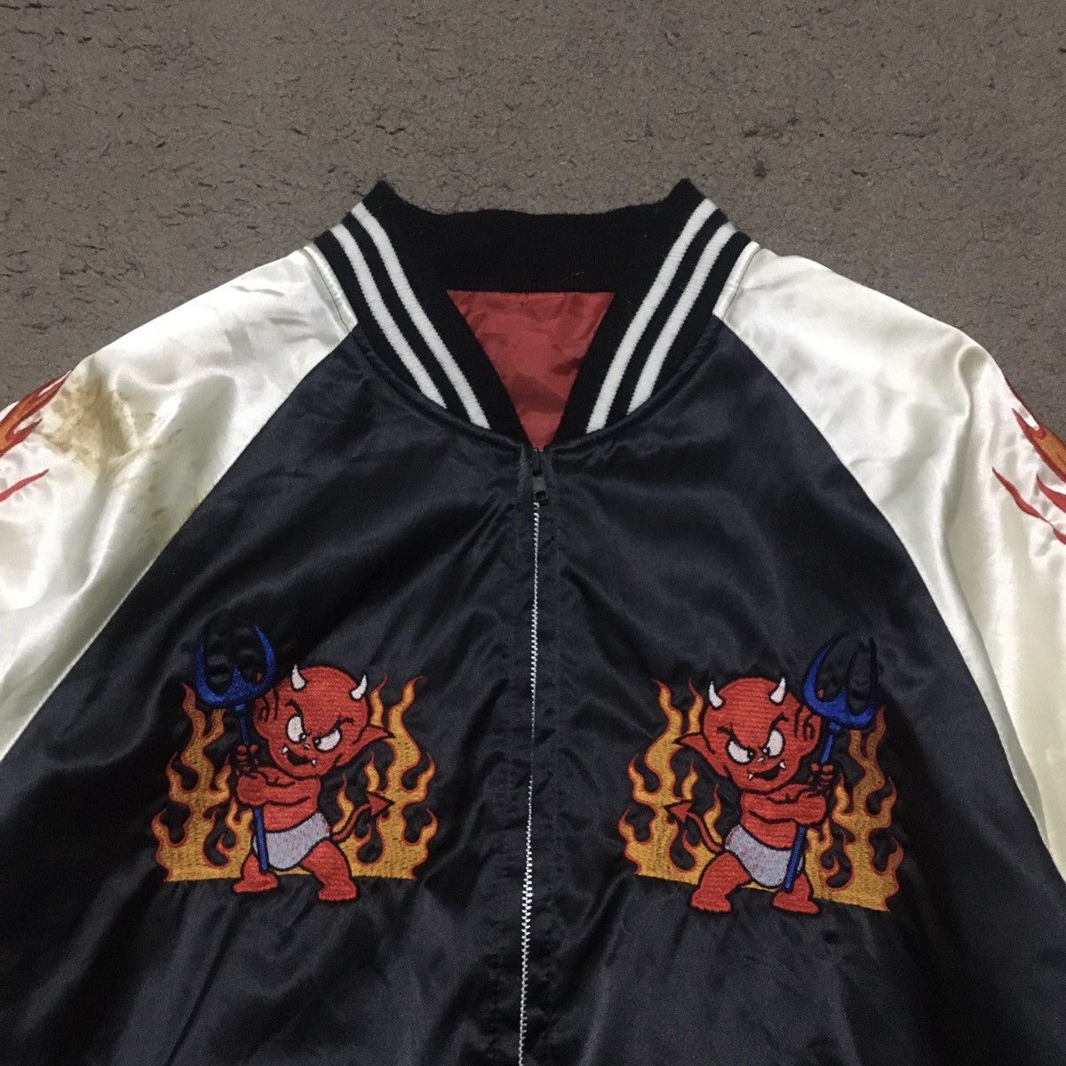 Japanese Brand × Vintage Rare Devils Embroidery Sukajan Jacket Size US XL / EU 56 / 4 - 4 Thumbnail