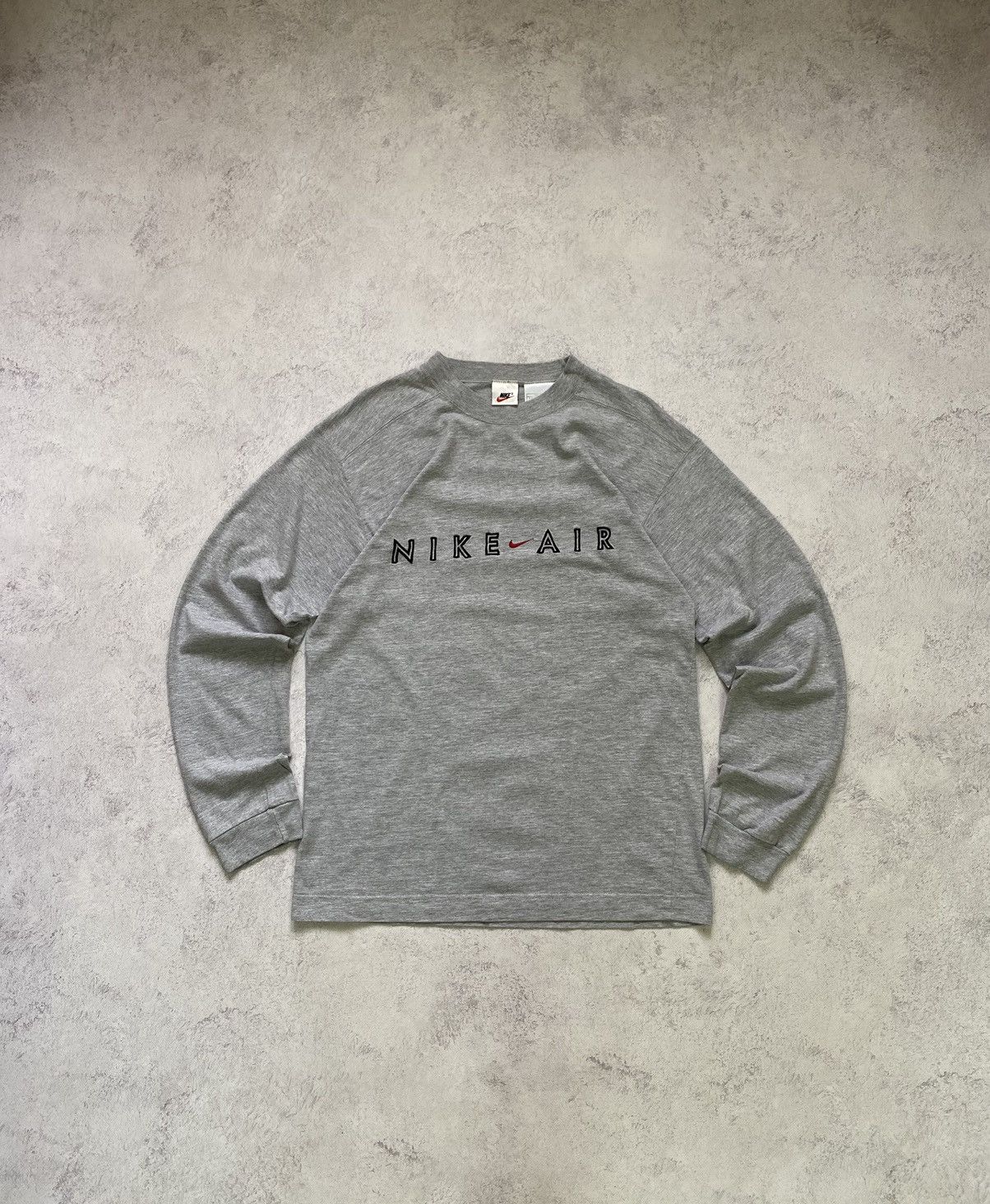 Nike Vintage 90s Nike Center Swoosh Big Logo Long Sleeve Shirt Size US S / EU 44-46 / 1 - 1 Thumbnail