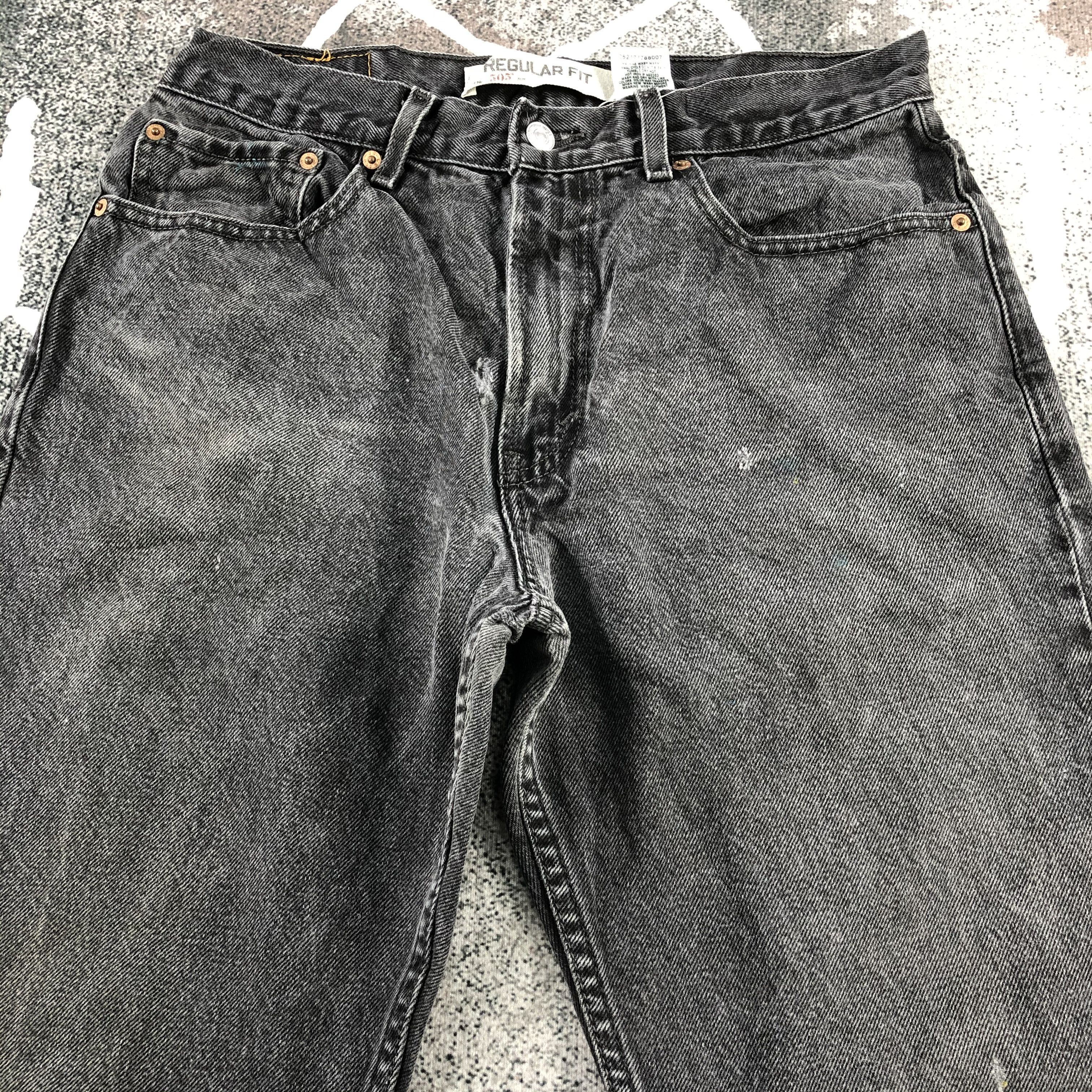 Levi's Vintage Levi's 505 Jeans Faded Black Denim KJ1054 Size US 32 / EU 48 - 3 Thumbnail
