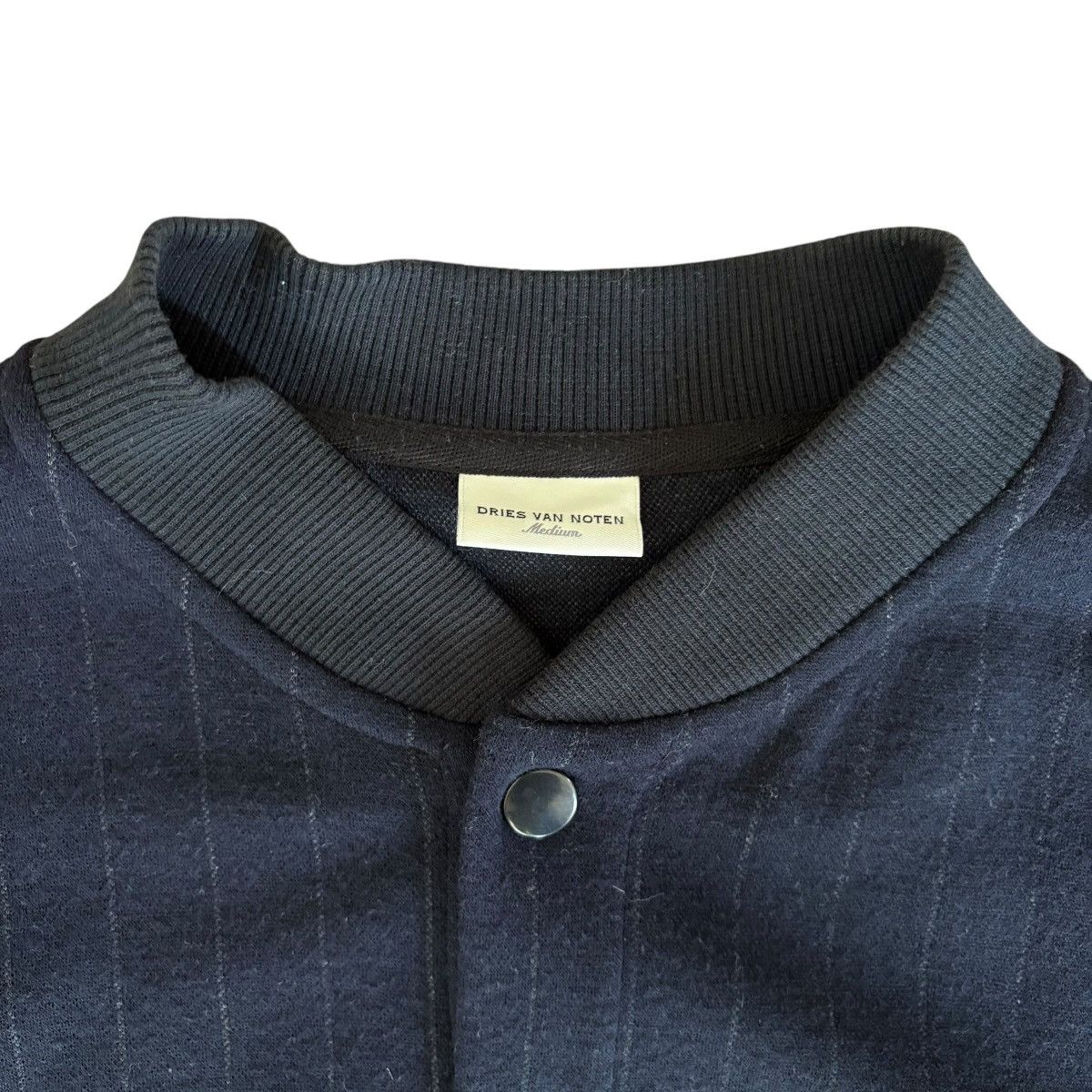 Dries Van Noten Navy Pinstripe Bomber Size US M / EU 48-50 / 2 - 3 Thumbnail