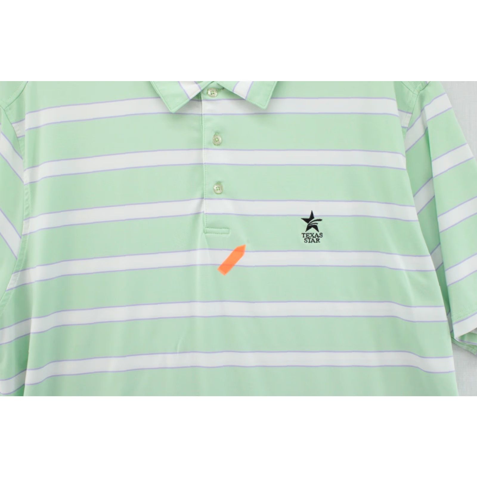 Vintage PING Performance Polo Shirt Men's XL Green Ocean Front Striped Golf Texas Star Shirt Polo Shirt XL Green Front Ocean City Texas Star PING Size US XL / EU 56 / 4 - 3 Thumbnail