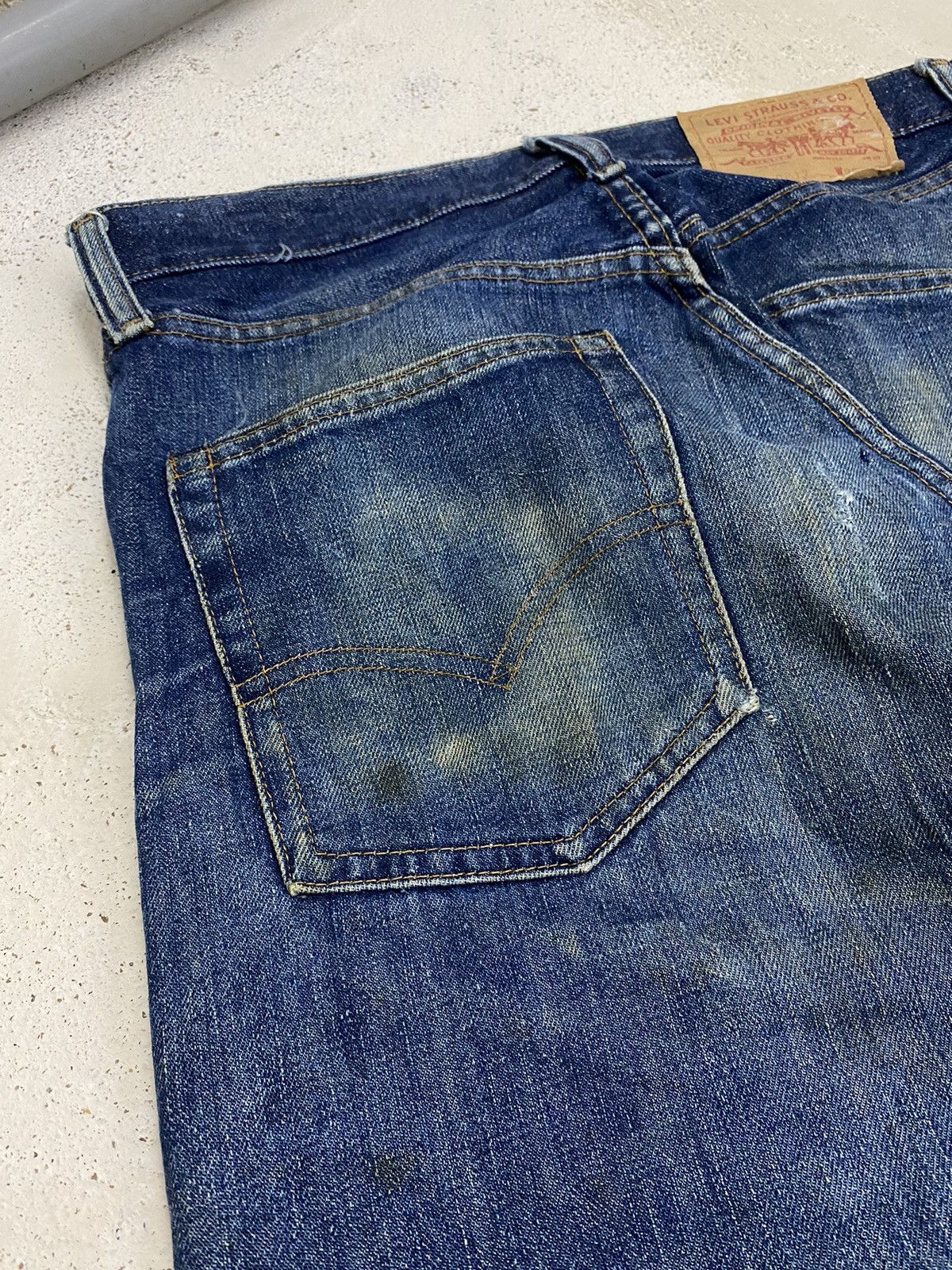 Levi's Vintage 80s Levis 505 Button 8 Zipper Talon Dirty Distress Size US 29 - 19 Thumbnail