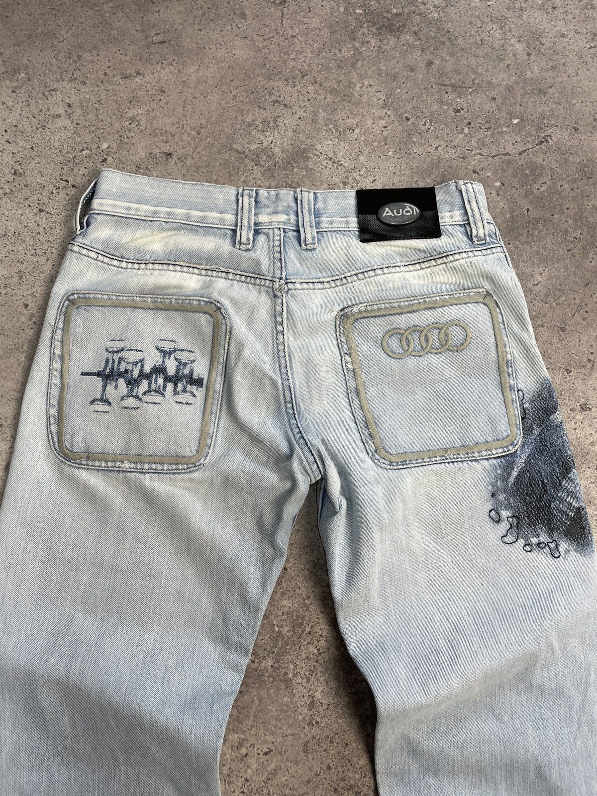 Diesel Vintage Balenciaga Style 00s Audi Racing Jeans Pants Size US 30 / EU 46 - 5 Thumbnail