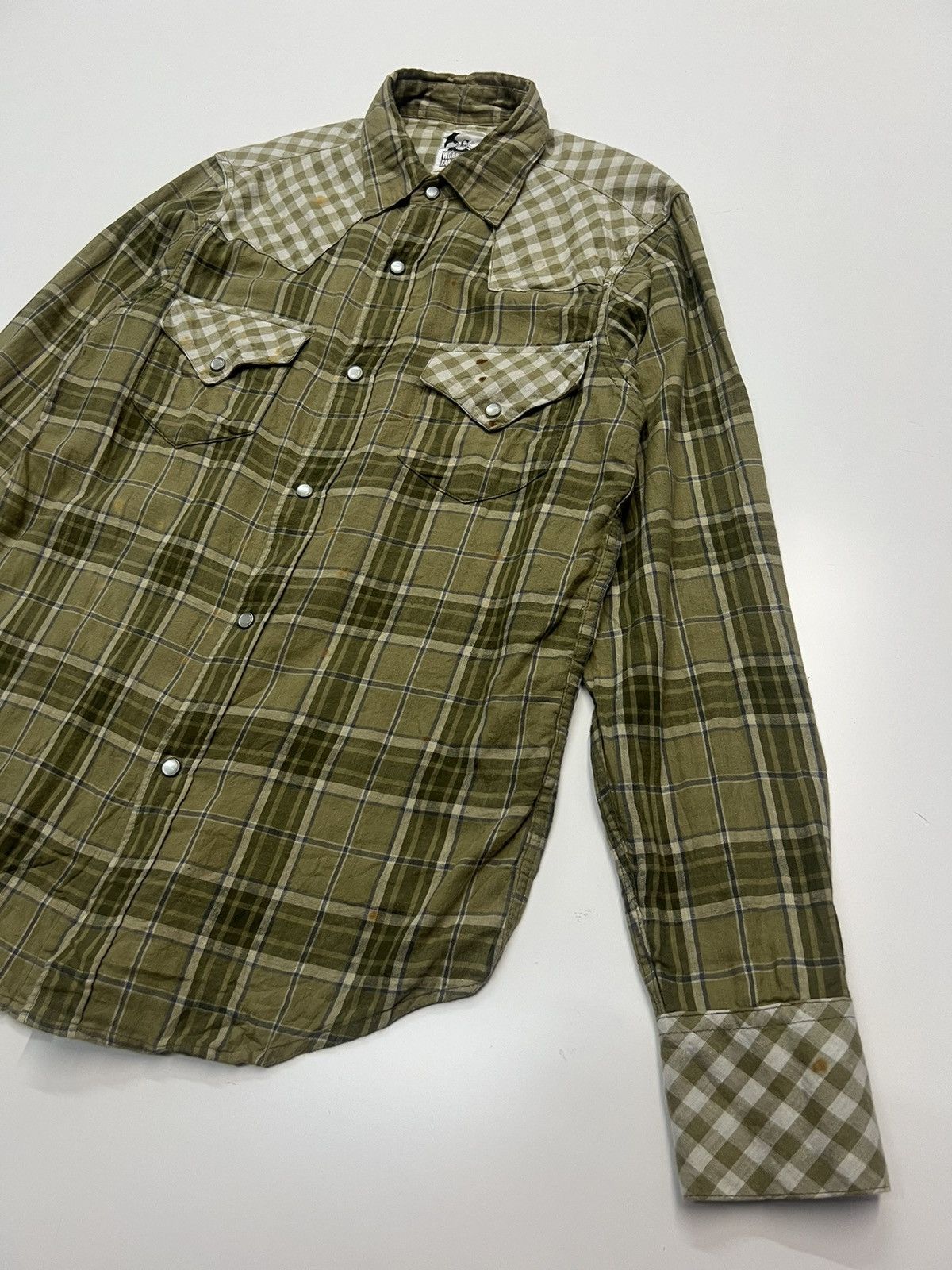 Japanese Brand WORKS GARAGE PEARL SNAP BUTTON SHIRT FLANNEL Size US M / EU 48-50 / 2 - 3 Thumbnail