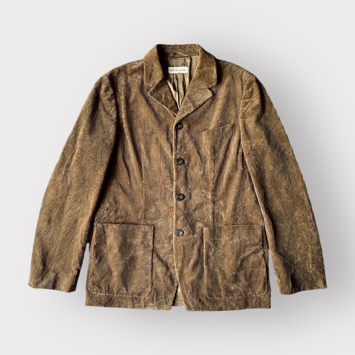 Dries Van Noten Vintage Dries Van Noten Brown Corduroy Blazer Size US M / EU 48-50 / 2 - 1 Thumbnail