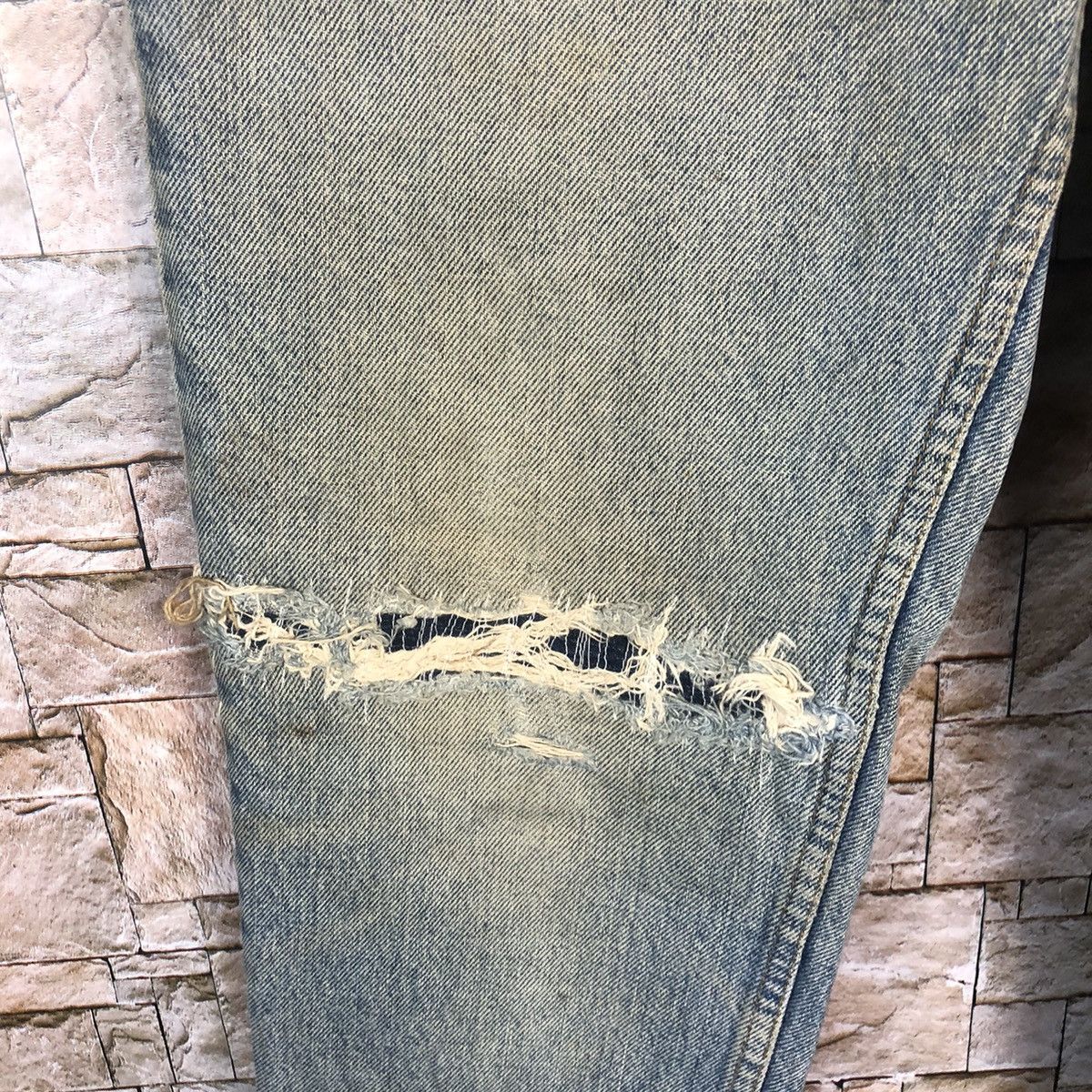 Levi's 512 Levis faded Blue ripped Distressed Denim Pants #A71 Size US 31 - 10 Thumbnail