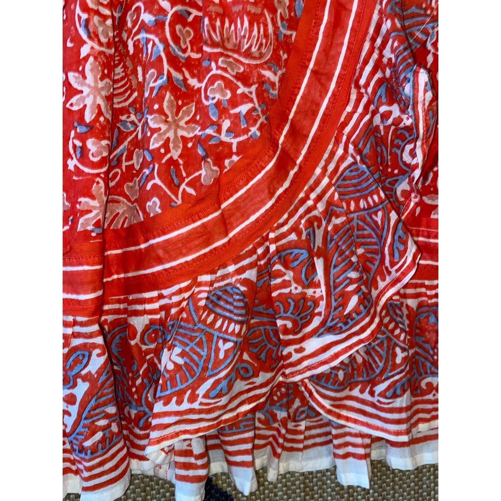 Cleobella New $218 Cleobella Blair RWB Boho Block Print Dress L Size L / US 10 / IT 46 - 6 Thumbnail