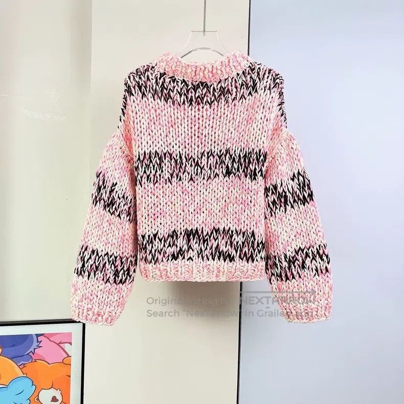 Chanel Chanel 20S Roof Series Pink Thick Line Knitted Cardigan co Size XS / US 0-2 / IT 36-38 - 3 Thumbnail