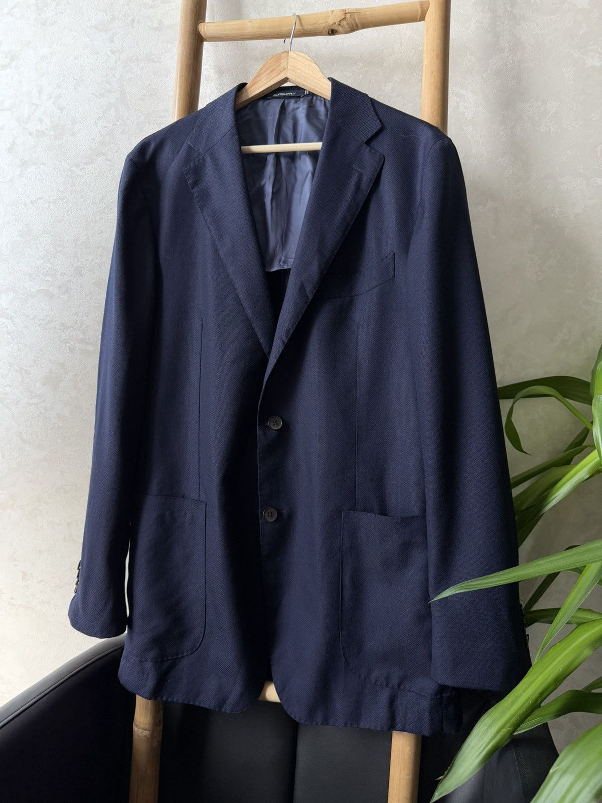 Suitsupply Suitsupply Italy Havana Patch Lt Int Wool Navy Blue Blazer Size 46L - 4 Thumbnail