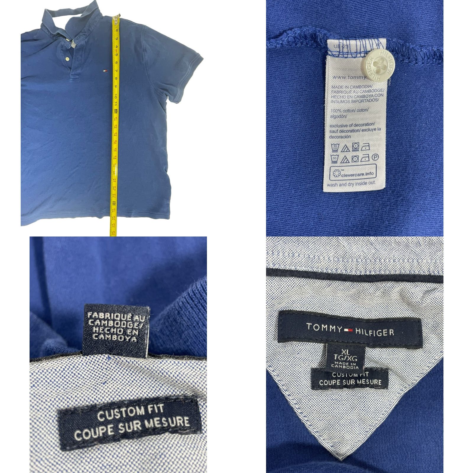 Tommy Hilfiger Tommy Hilfiger Polo Shirt Men XL Button-Down Short Sleeve Blue Chest Logo 100% Cotton Size US XL / EU 56 / 4 - 8 Thumbnail