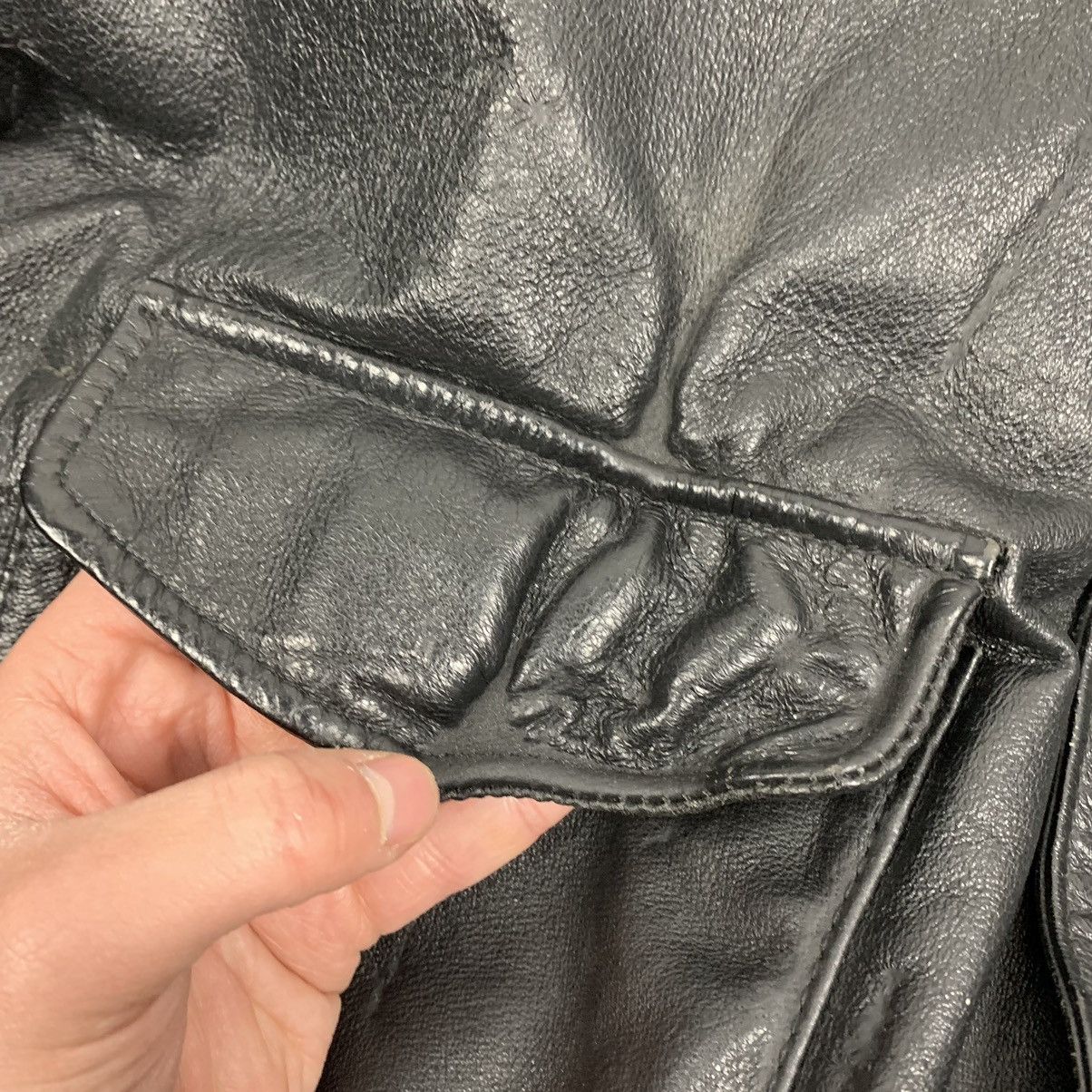 Genuine Leather Black Leather Flight Jacket Authentic Type A-2E Tech Size L Size US L / EU 52-54 / 3 - 13 Thumbnail