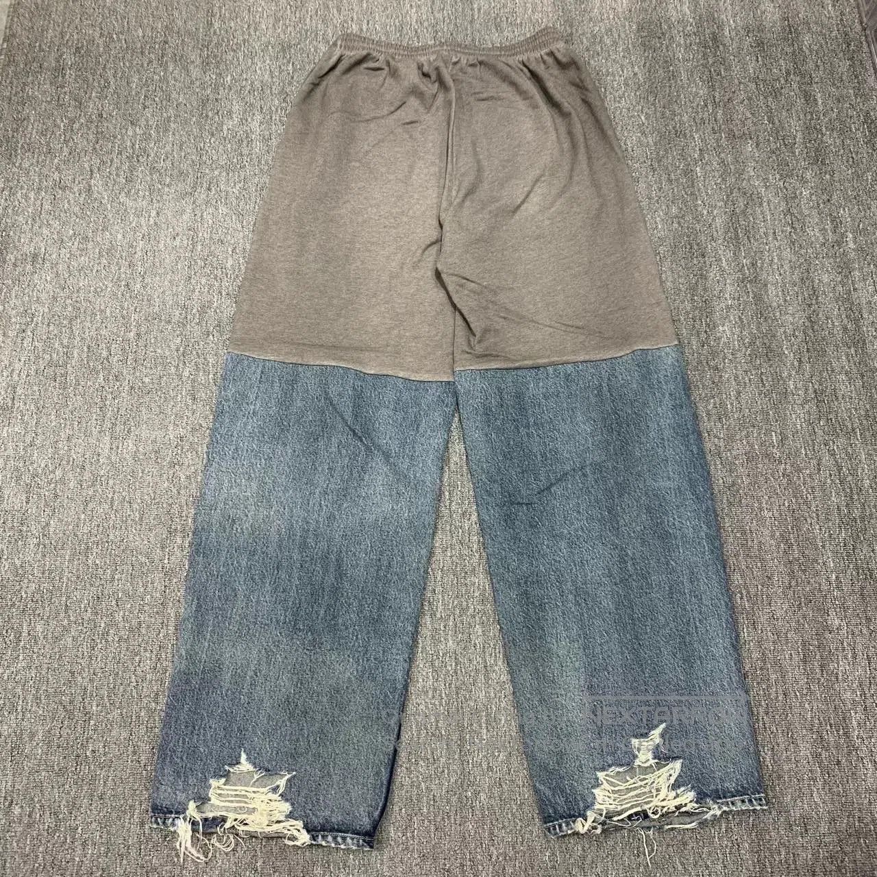 Balenciaga Balenciaga Denim Panel Sweatpants. Size US 26 / EU 42 - 2 Thumbnail