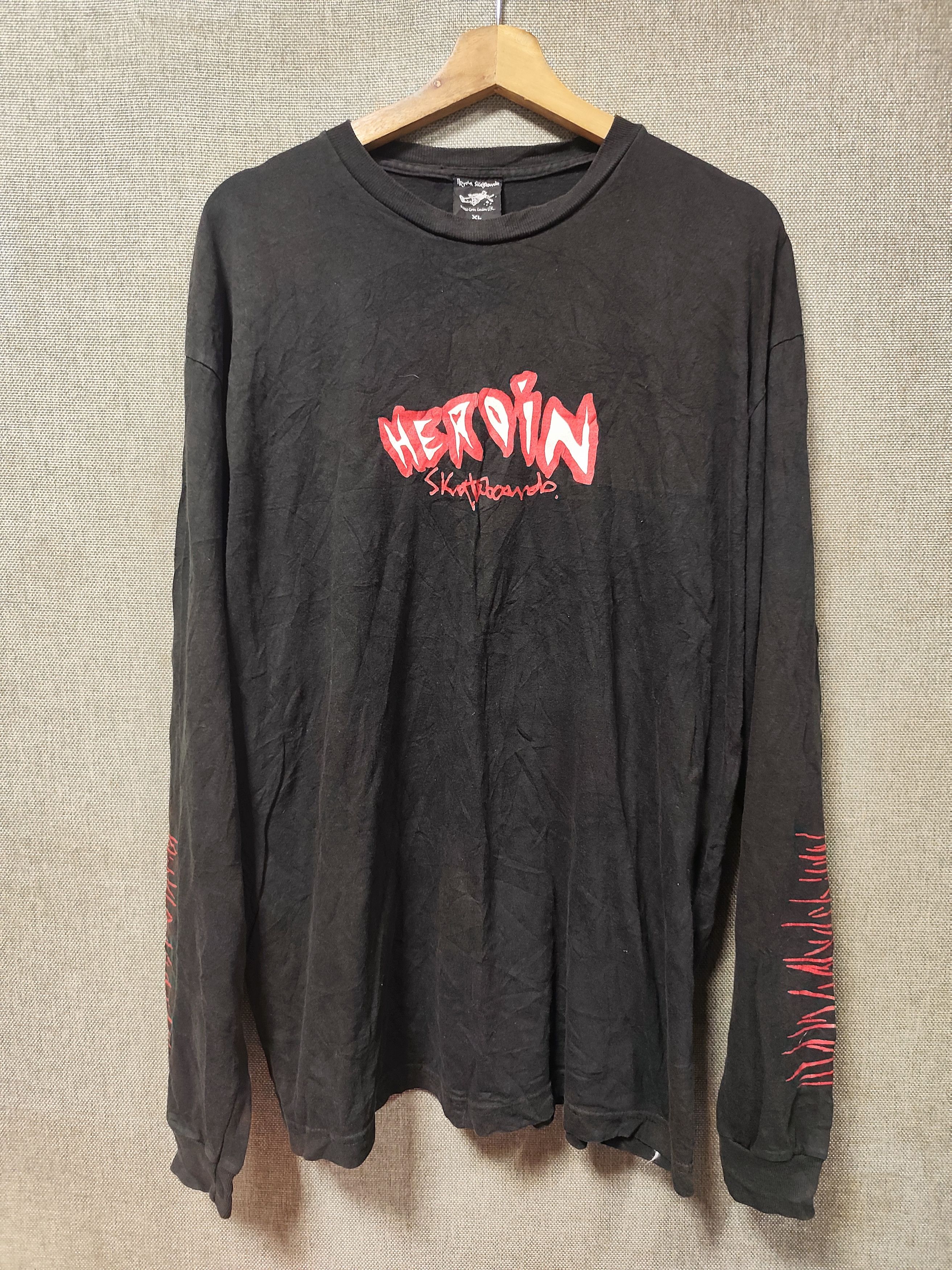Welcome Skateboards Vintage t shirt long sleeve Heroin Skateboard Size US XL / EU 56 / 4 - 1 Thumbnail