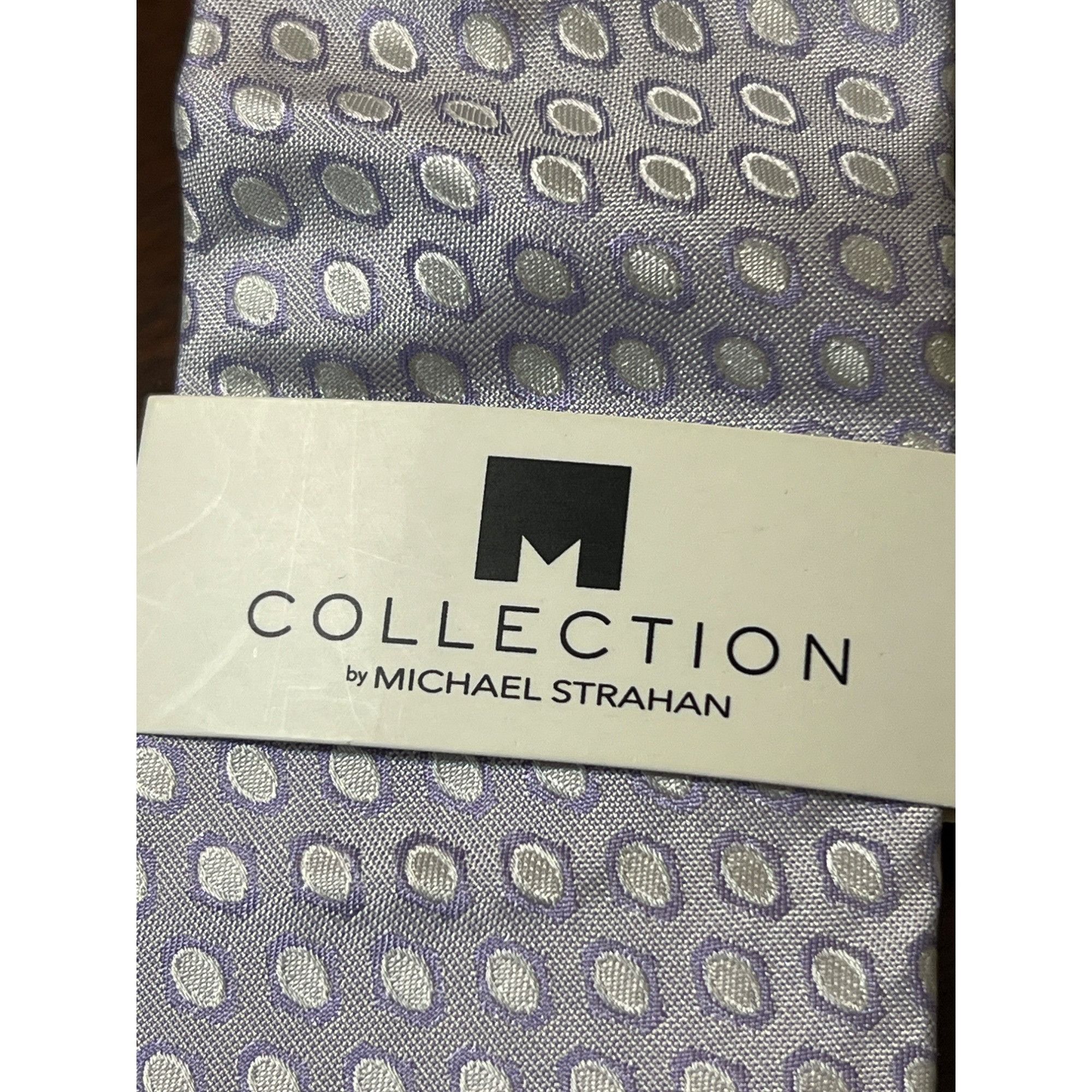 Other Michael Strahan Collection 100% Silk Purple Geometric Mens T Size ONE SIZE - 3 Thumbnail