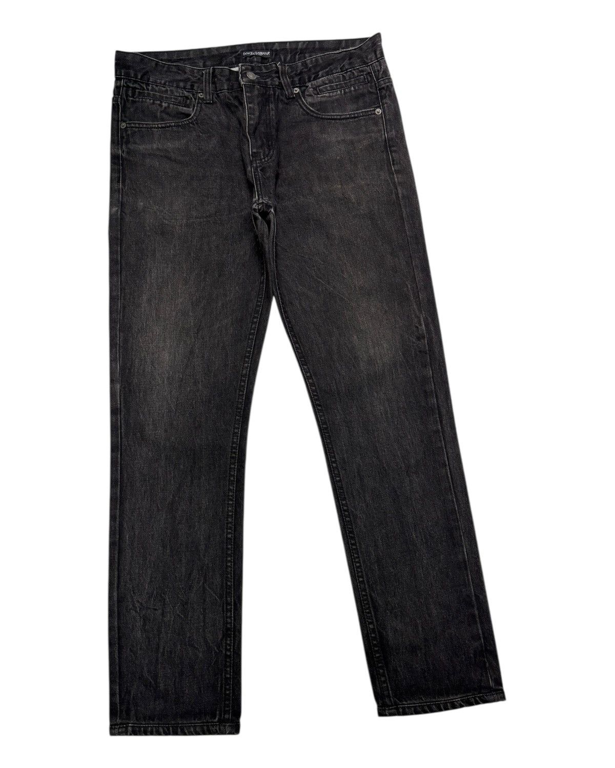 Dolce & Gabbana 🔥DOLCE & GABBANA SUPER BLACK DISTRESSED DENIM JEANS Size US 34 / EU 50 - 4 Thumbnail