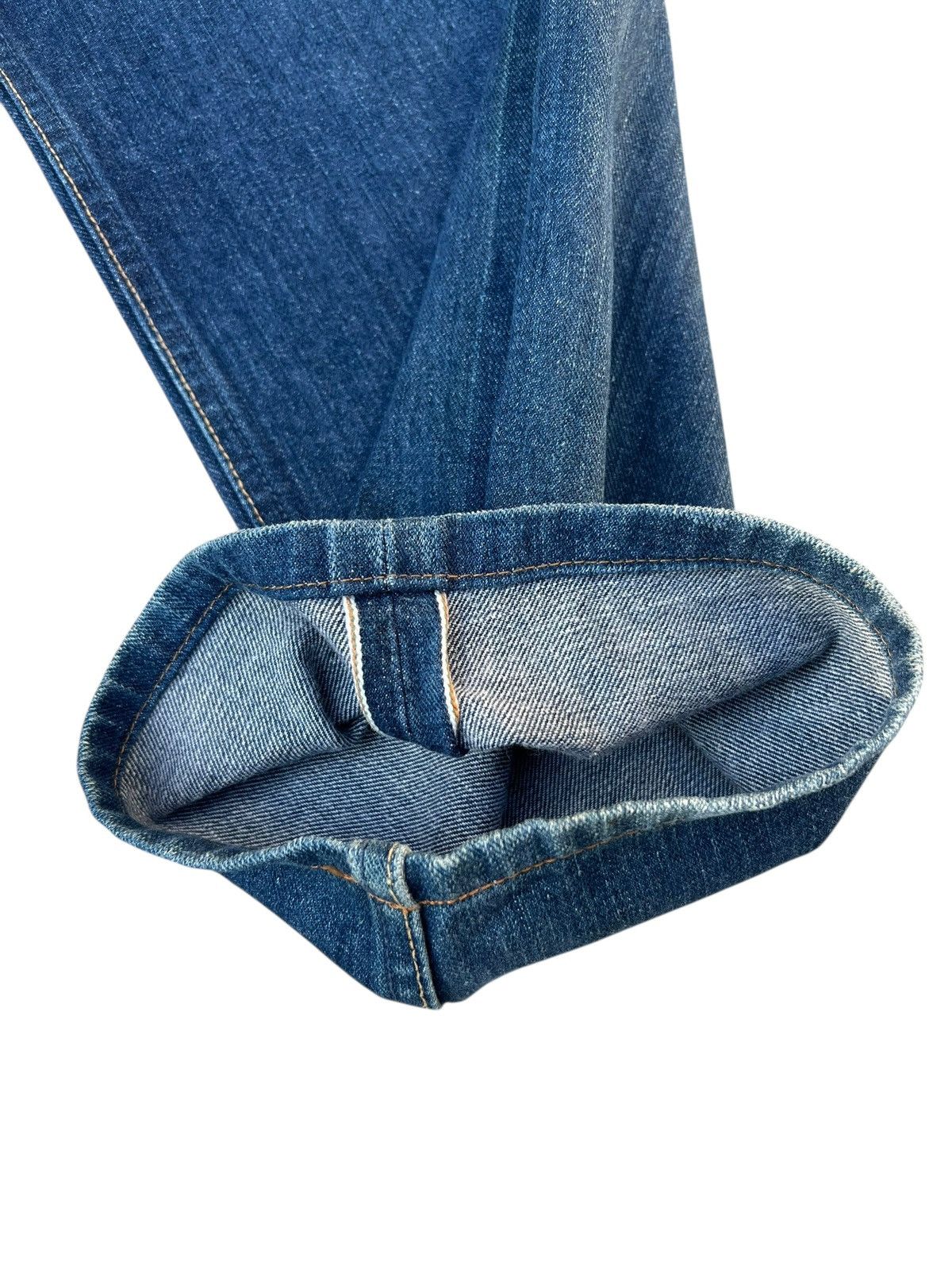 Wrangler Vintage 90s Wrangler Blue Bell Mud Denim Selvedge Jeans Size US 35 - 14 Thumbnail