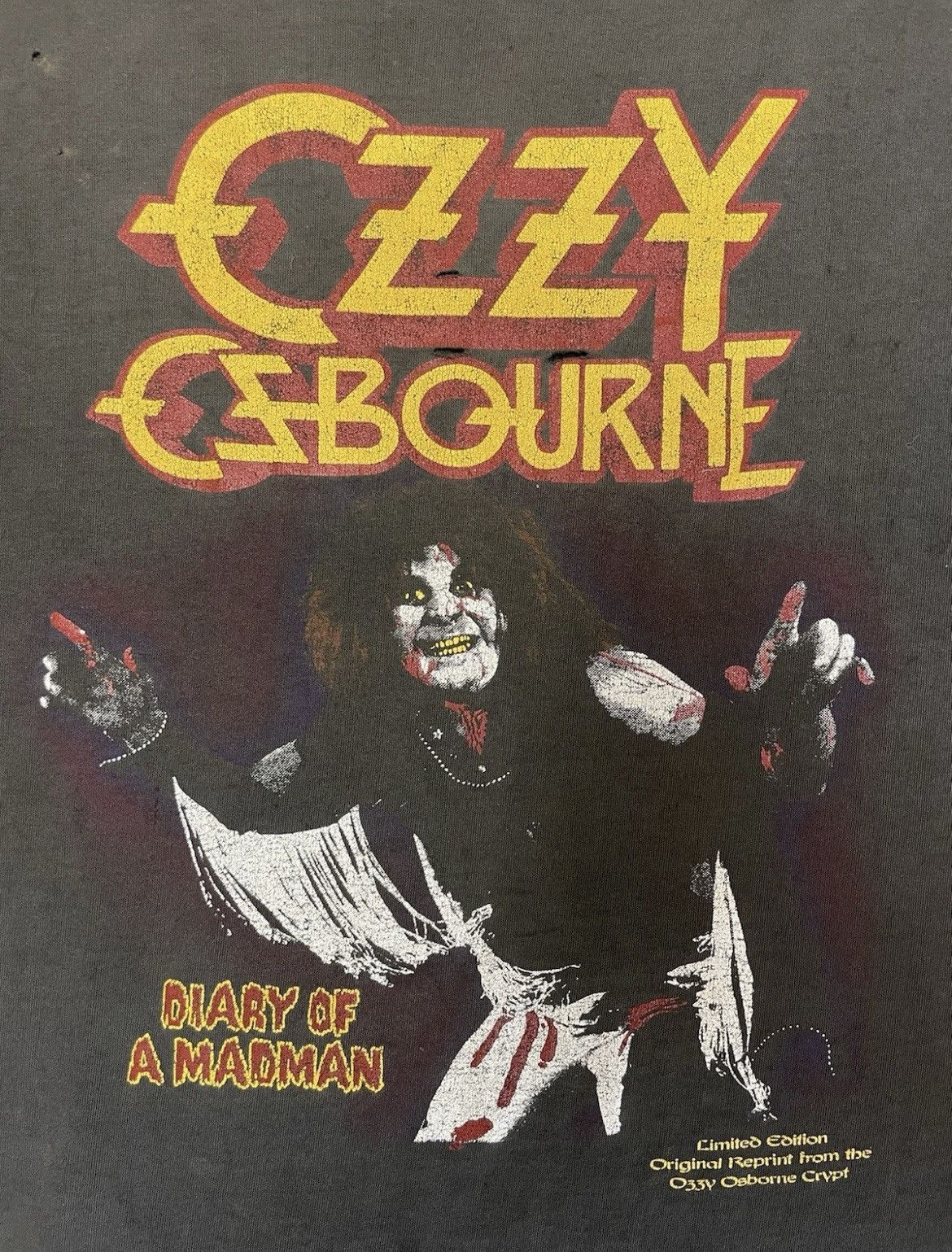 Ozzy Osbourne Vintage Ozzy Osbourne Diary Of A Madman XL Thrashed Faded Size US XL / EU 56 / 4 - 5 Thumbnail