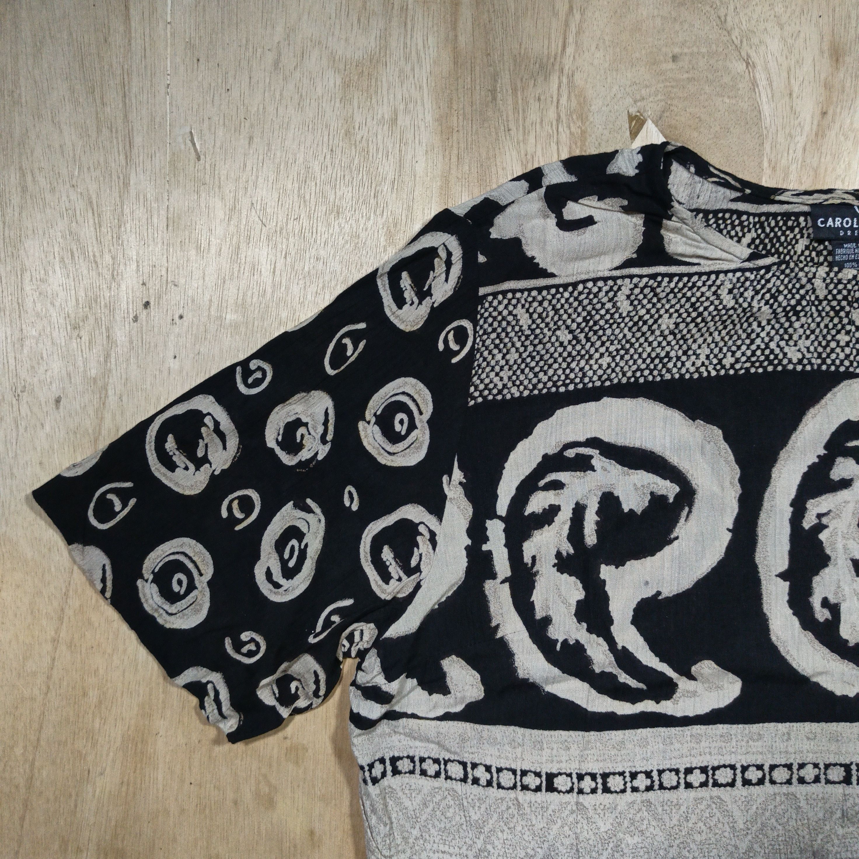 Other CAROLE LITTLE DRESSES Vintage Abstract AOP Rayon Size XL / US 12-14 / IT 48-50 - 3 Thumbnail