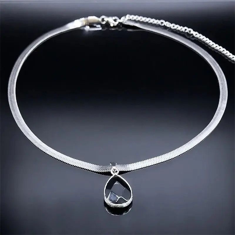 Japanese Brand × Vintage Gothic Water Drop Black Obsidian Necklace Size ONE SIZE - 4 Thumbnail