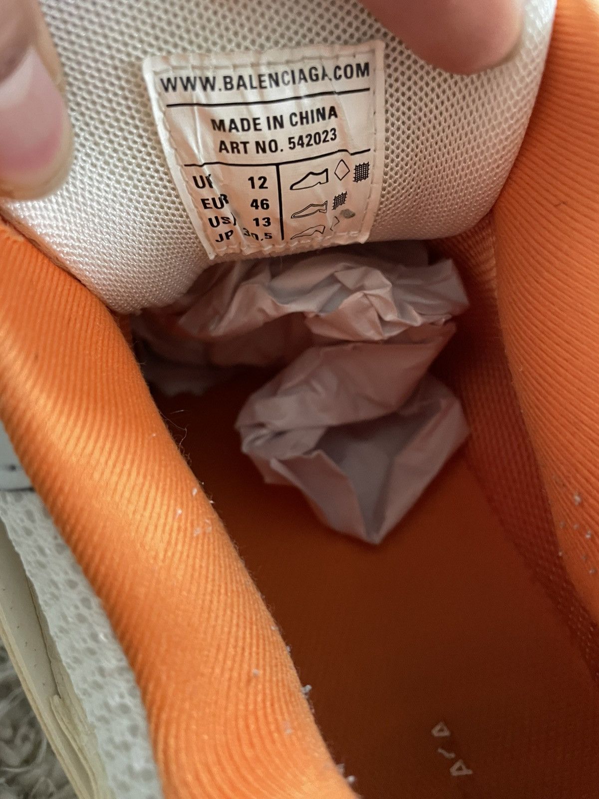Balenciaga Balenciaga Track Runner White/Orange Size US 13 / EU 46 - 10 Thumbnail