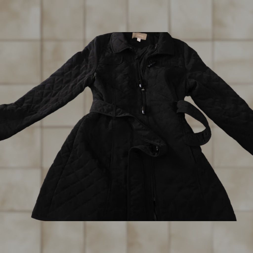 Croft & Barrow Croft & Barrow Womens Jacket Medium Black Trench Coat Casual Long Sleeve Mid-Length Solid Vest? Size M / US 6-8 / IT 42-44 - 1 Thumbnail