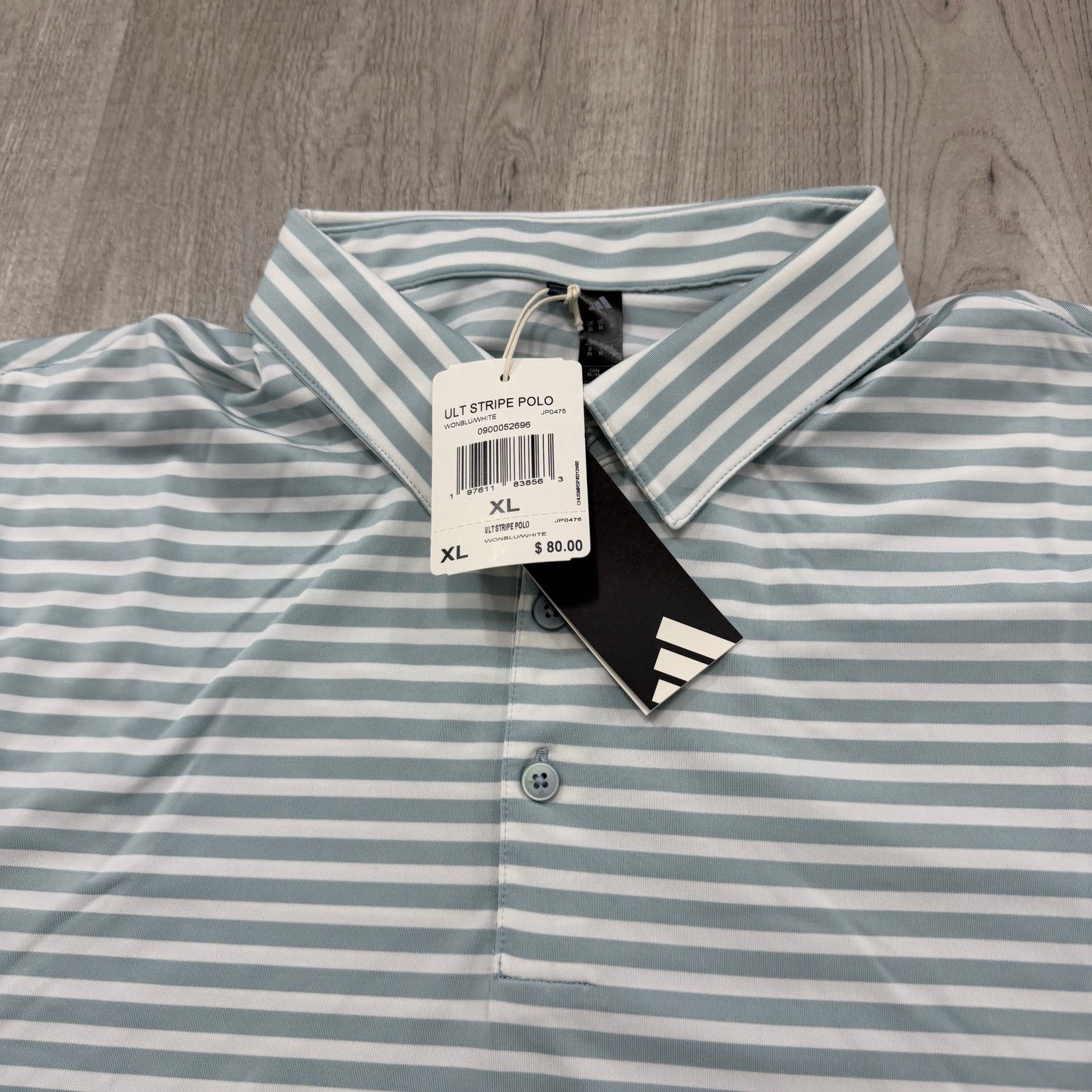 Adidas Adidas Ultimate365 Striped Polo Shirt Men's Extra Large NEW Size US XL / EU 56 / 4 - 3 Thumbnail