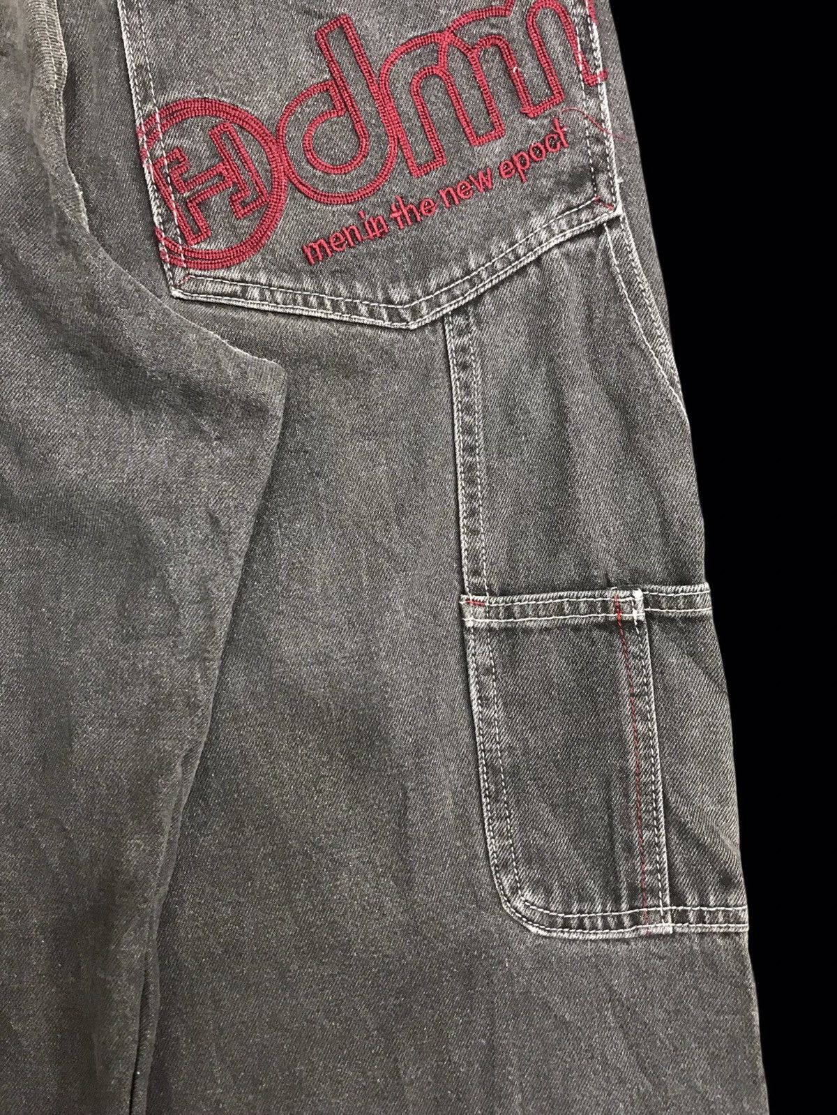Japanese Brand 💥SUPERBAGGY💥HOBO CARPENTER WIDE MULTIPOCKETS DENIM F417 Size US 29 - 11 Thumbnail