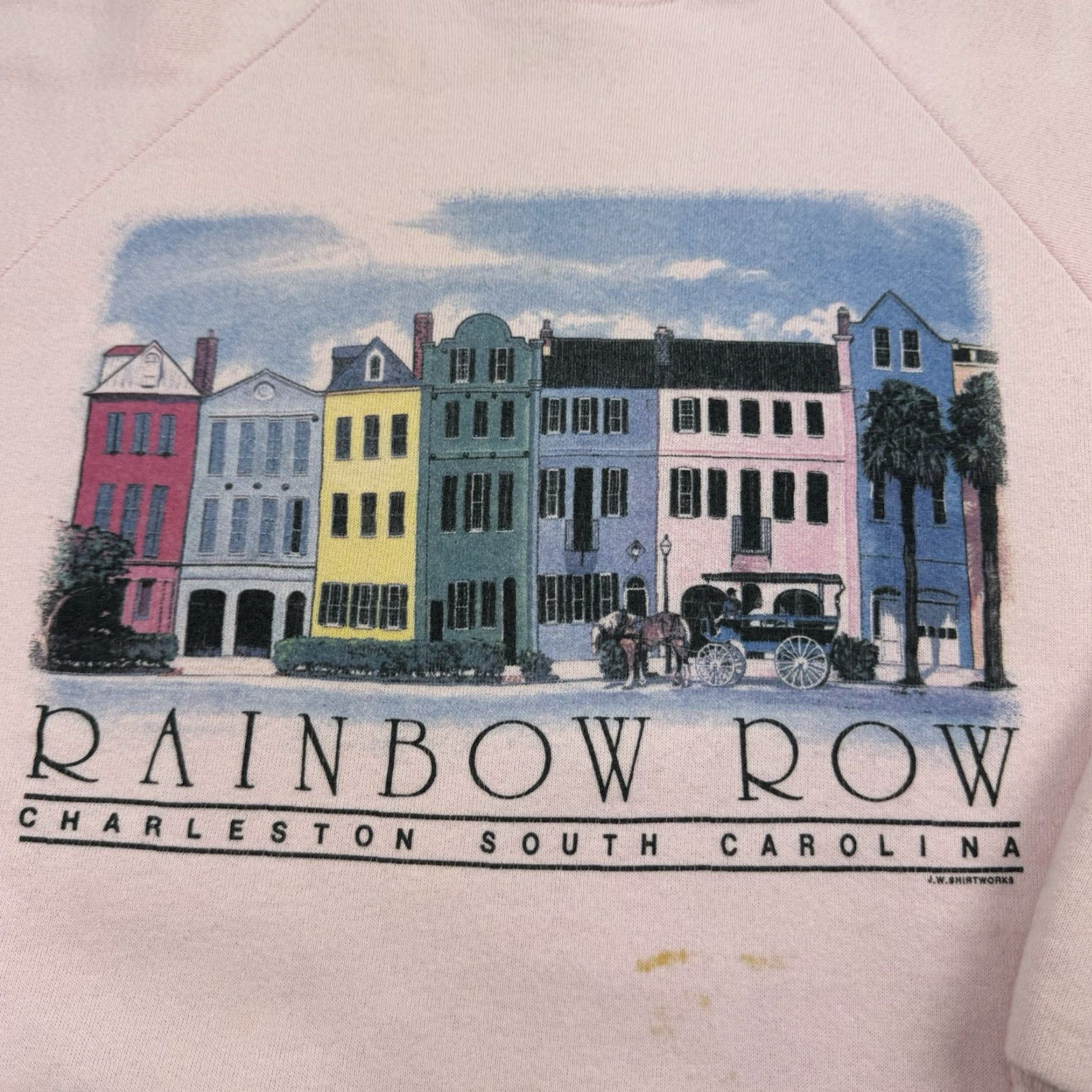 Hanes VINTAGE Hanes Charleston Rainbow Row Sweatshirt Adult XL Pink Crewneck 90s Womens Size XL / US 12-14 / IT 48-50 - 3 Thumbnail