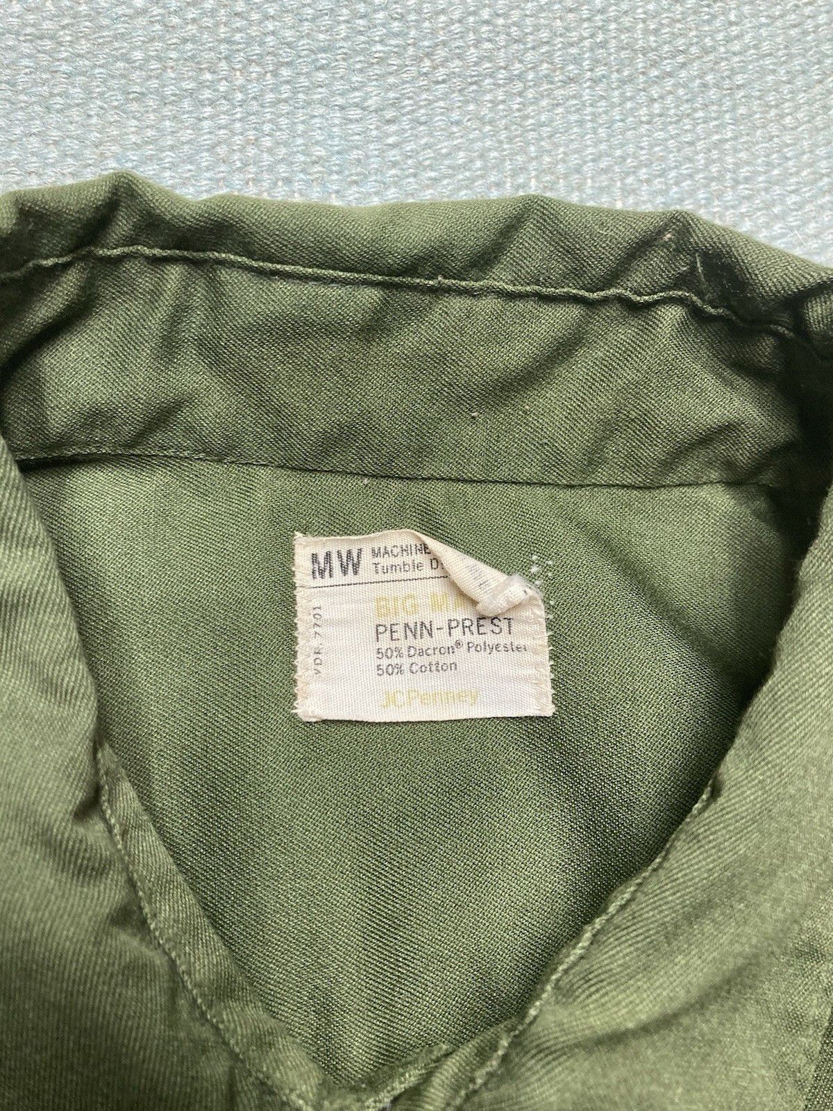 Vintage 70s Big Mac work shirt chino twill faded workwear large Size US L / EU 52-54 / 3 - 5 Thumbnail