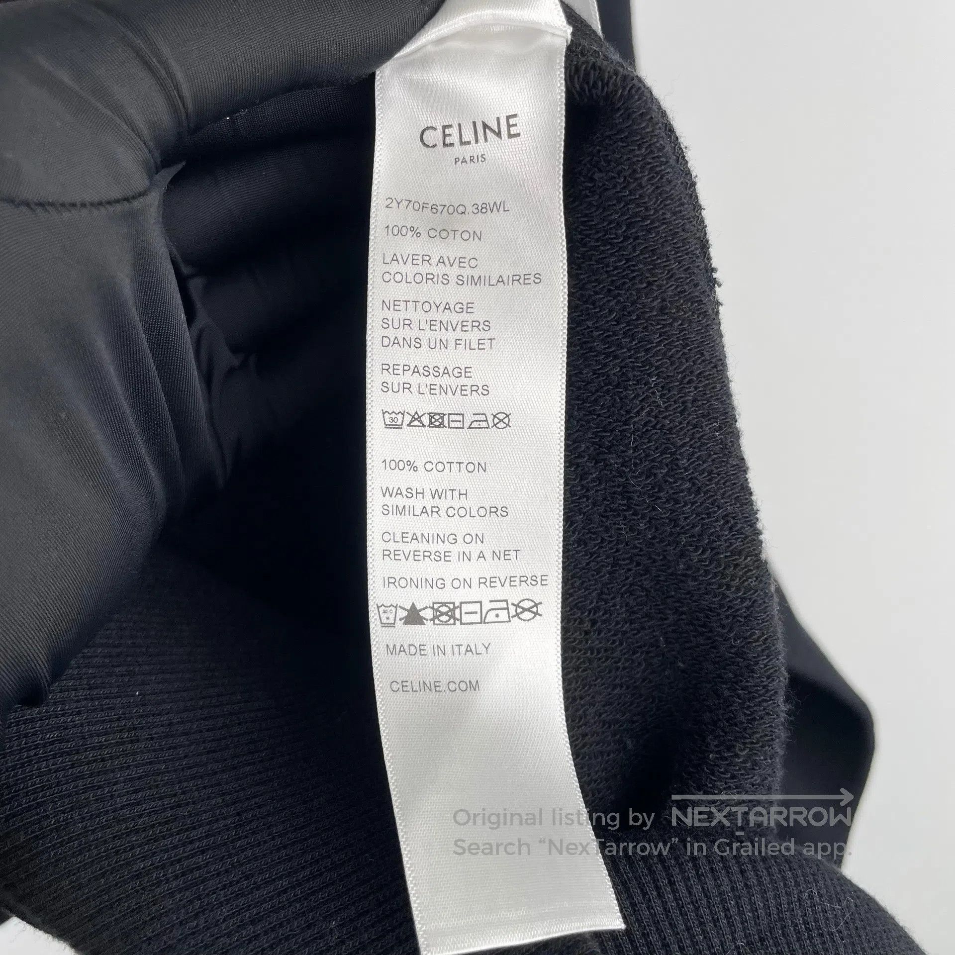 Celine CELINE Black logo cotton hoodie size XS| Size US XS / EU 42 / 0 - 7 Thumbnail