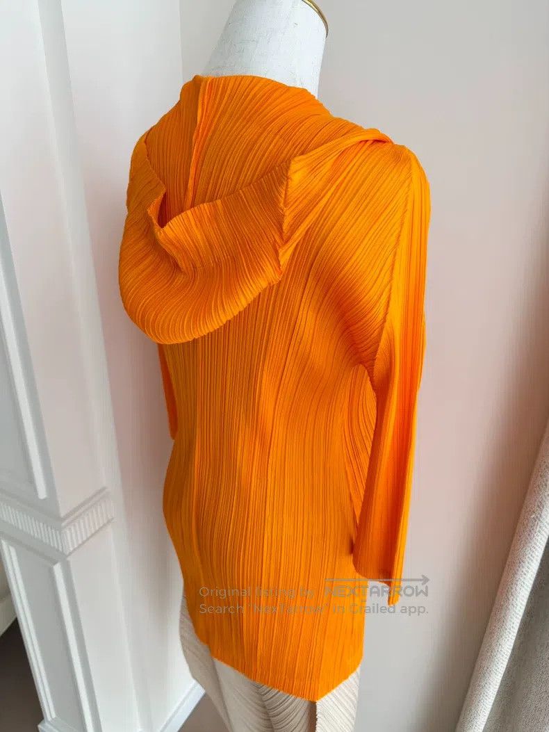 Issey Miyake Issey Miyake Vibrant Orange Hooded Coat Size L / US 10 / IT 46 - 7 Thumbnail