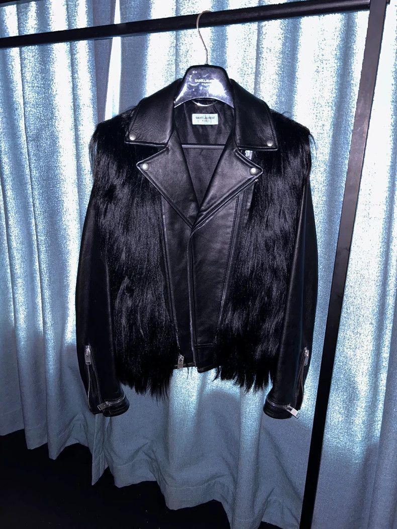 Saint Laurent Paris Saint Laurent Paris 13fw fashion horse fur leather jacket-2 Size US S / EU 44-46 / 1 - 1 Thumbnail