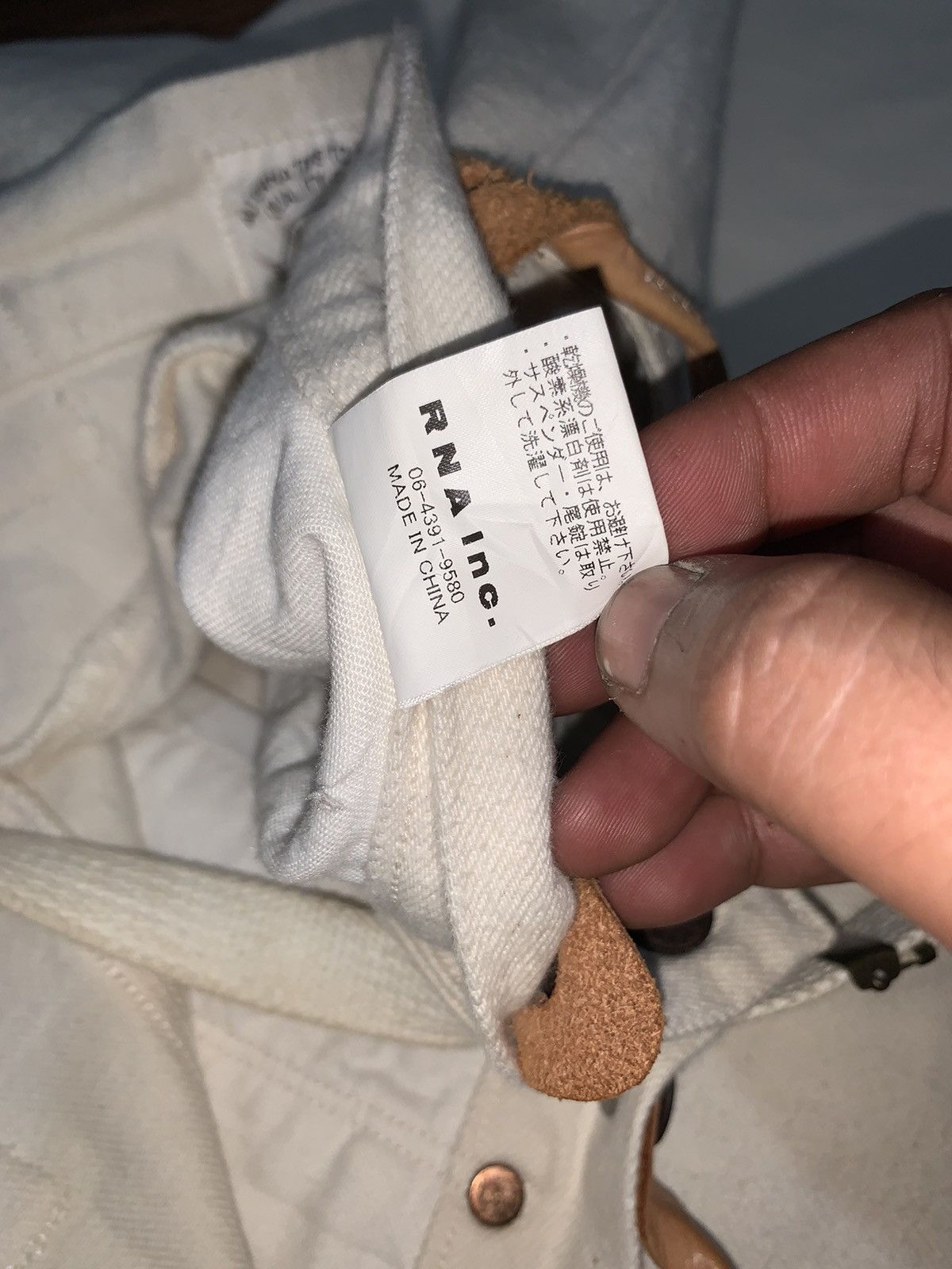 Japanese Brand Vtg RNA INC japan suspenders baggy jeans white Size US 32 / EU 48 - 14 Thumbnail