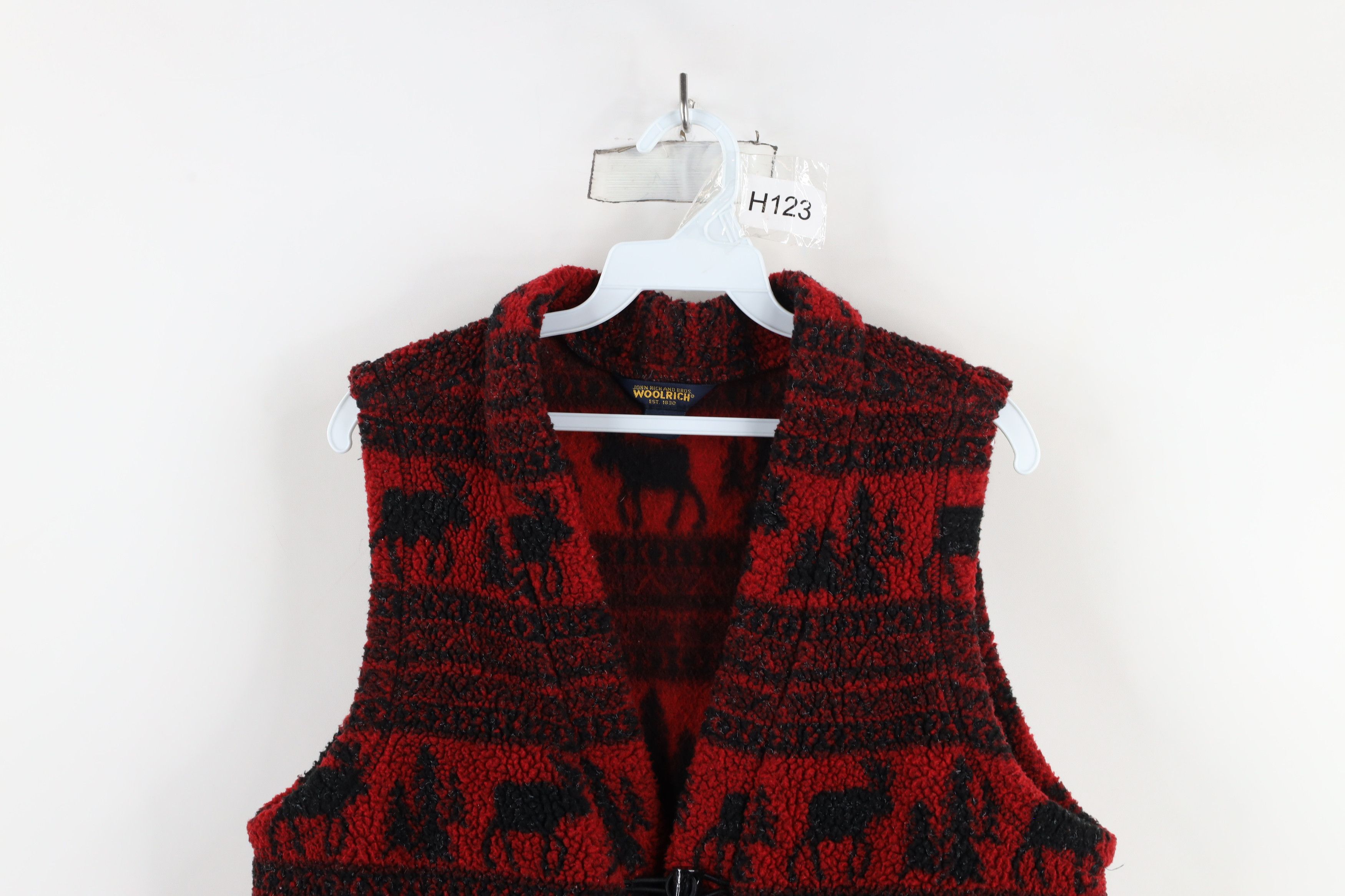 Vintage × Woolrich Woolen Mills Vintage 90s Woolrich Toggle Button Moose Tree Vest Jacket Size L / US 10 / IT 46 - 2 Thumbnail