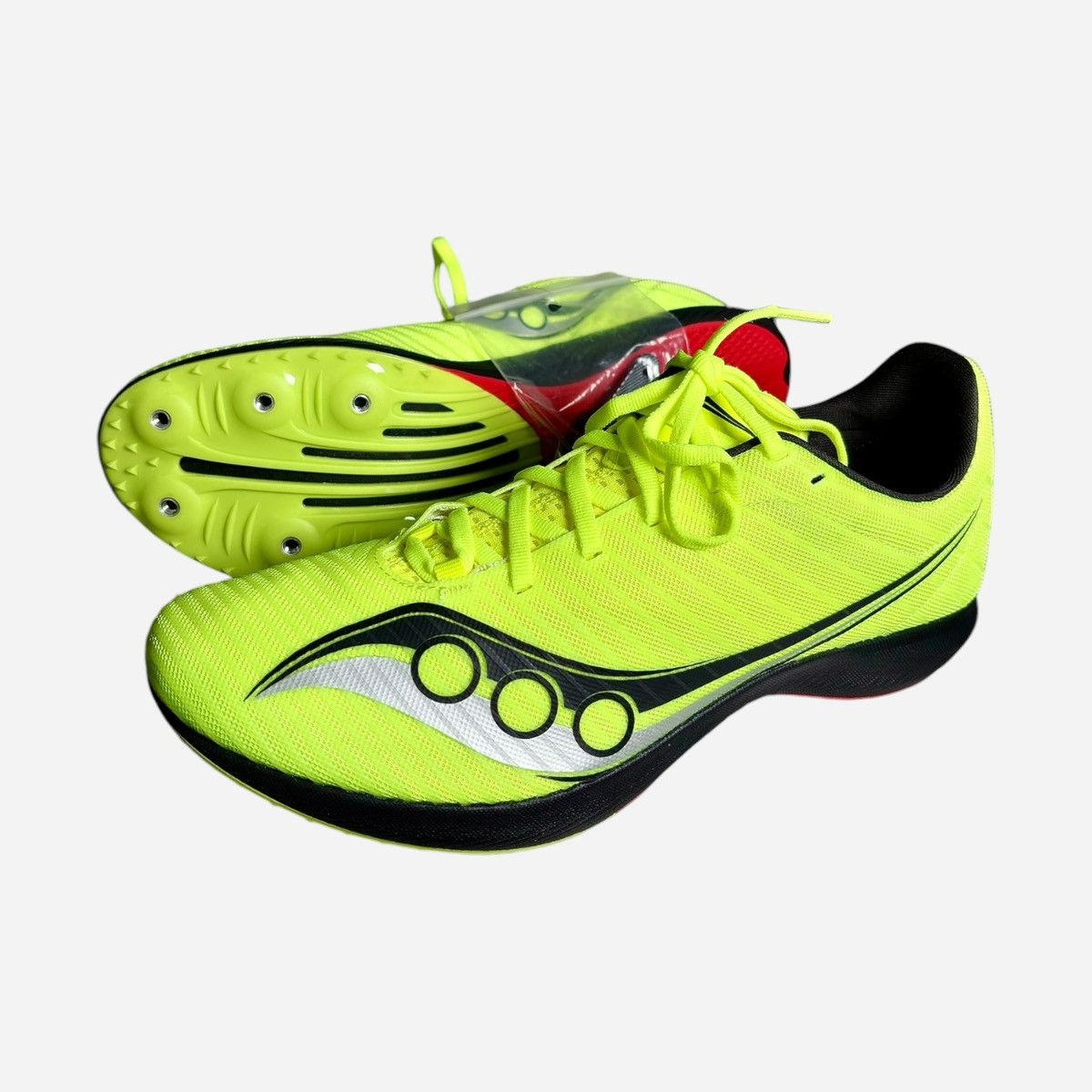 Saucony Saucony Men’s Velocity MP Green Red Track Shoes Sz 11.5 Size US 11.5 / EU 44-45 - 2 Thumbnail
