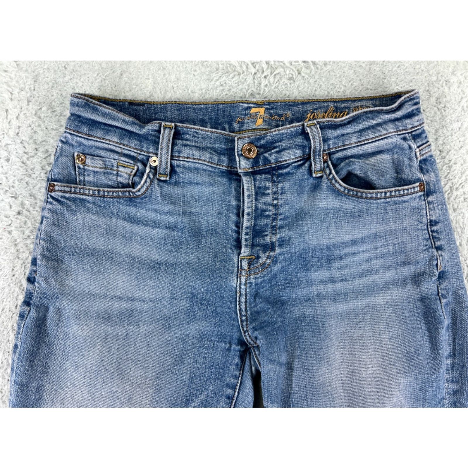 7 For All Mankind 7 For All Mankind Jeans Women 25 Blue Denim Josefina Skinny Button Fly Shirt? Size 26" / US 2 / IT 38 - 7 Thumbnail