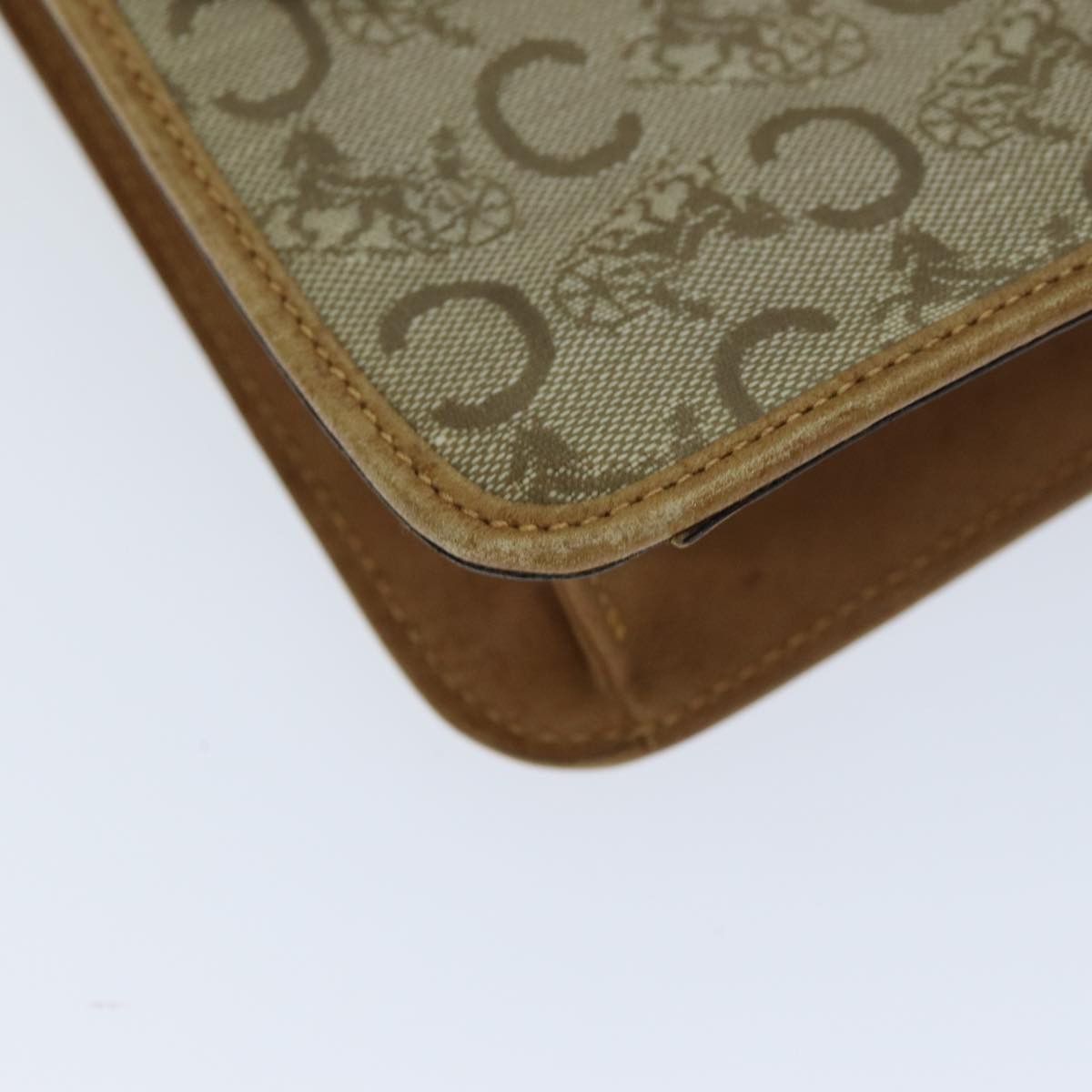 Celine CELINE C Macadam Canvas Shoulder Bag Beige Size ONE SIZE - 14 Thumbnail