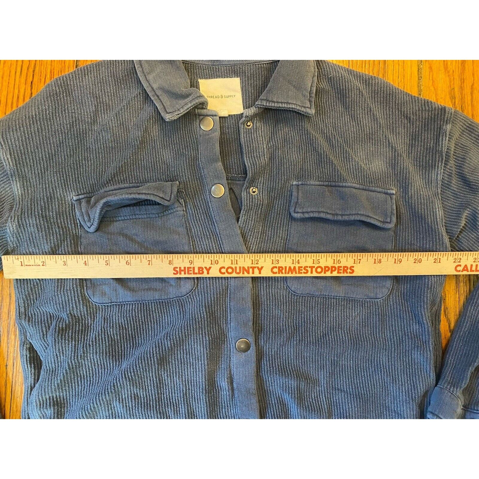 Other Thread & Supply Lewis Shacket Womens M Jacket Blue Oversized Size M / US 6-8 / IT 42-44 - 7 Thumbnail