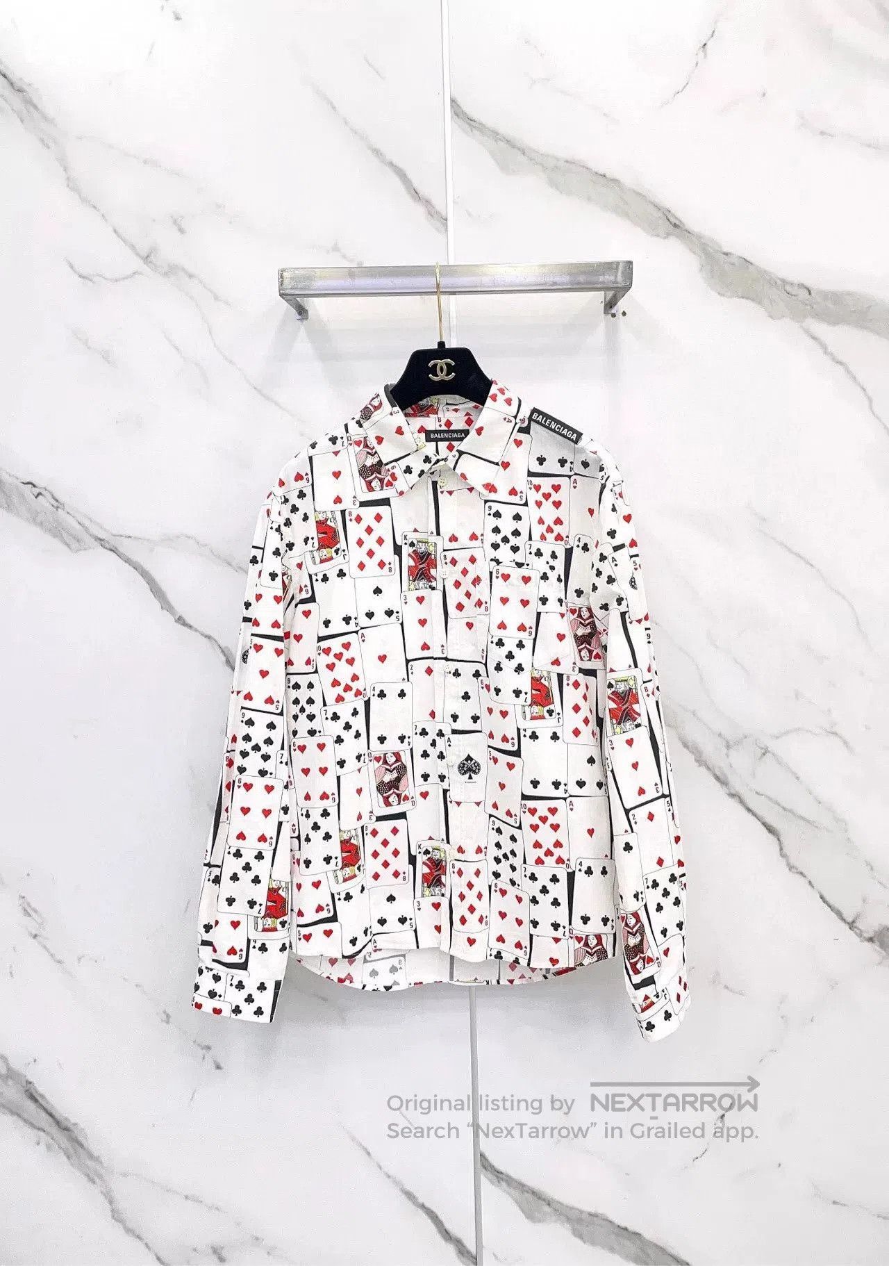 Balenciaga Balenciaga Playing Cards Print Shirt. Size US XXS / EU 40 - 9 Thumbnail