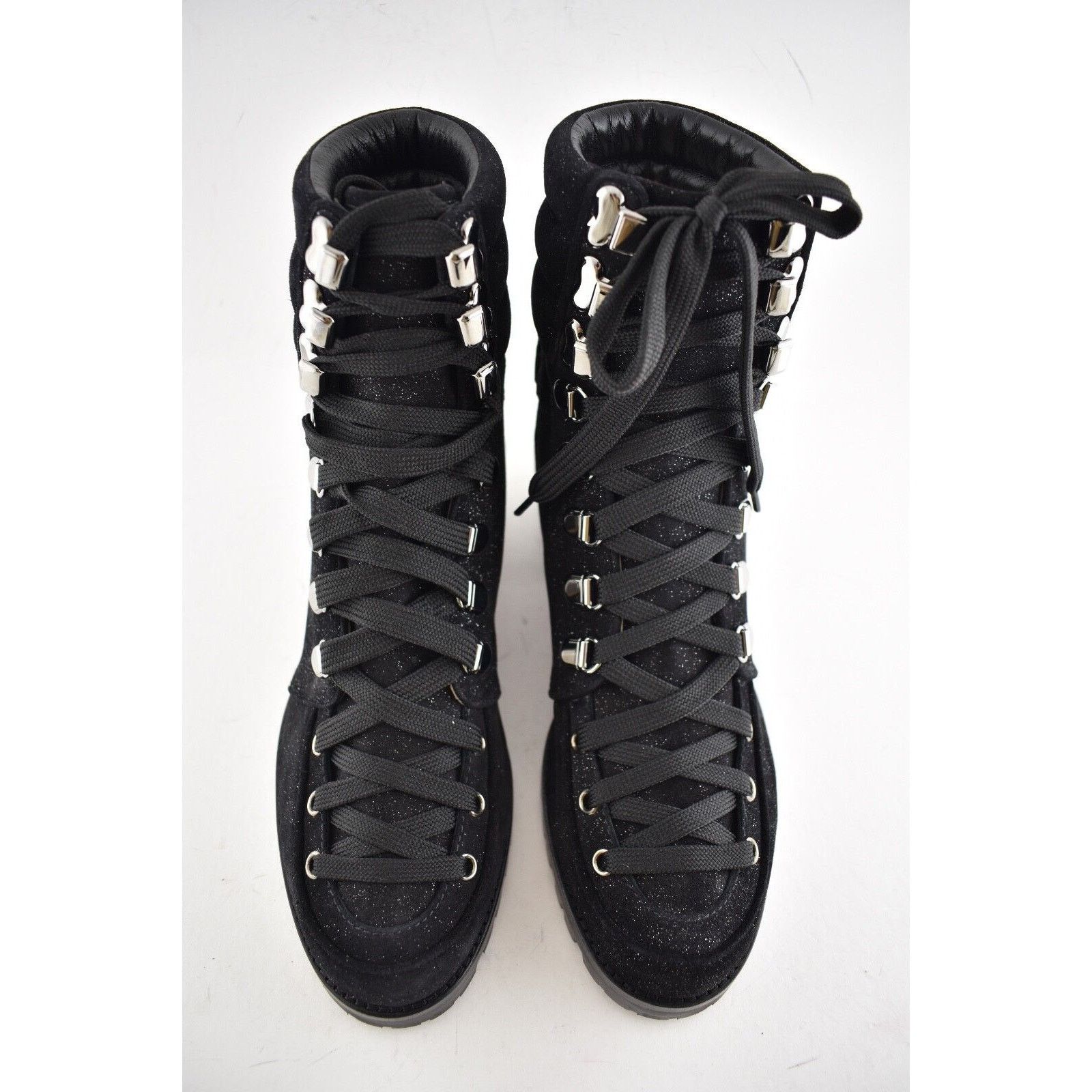 Christian Louboutin Christian Louboutin Who Runs Flat Crosta Star Black Combat Size US 6 / IT 36 - 7 Thumbnail