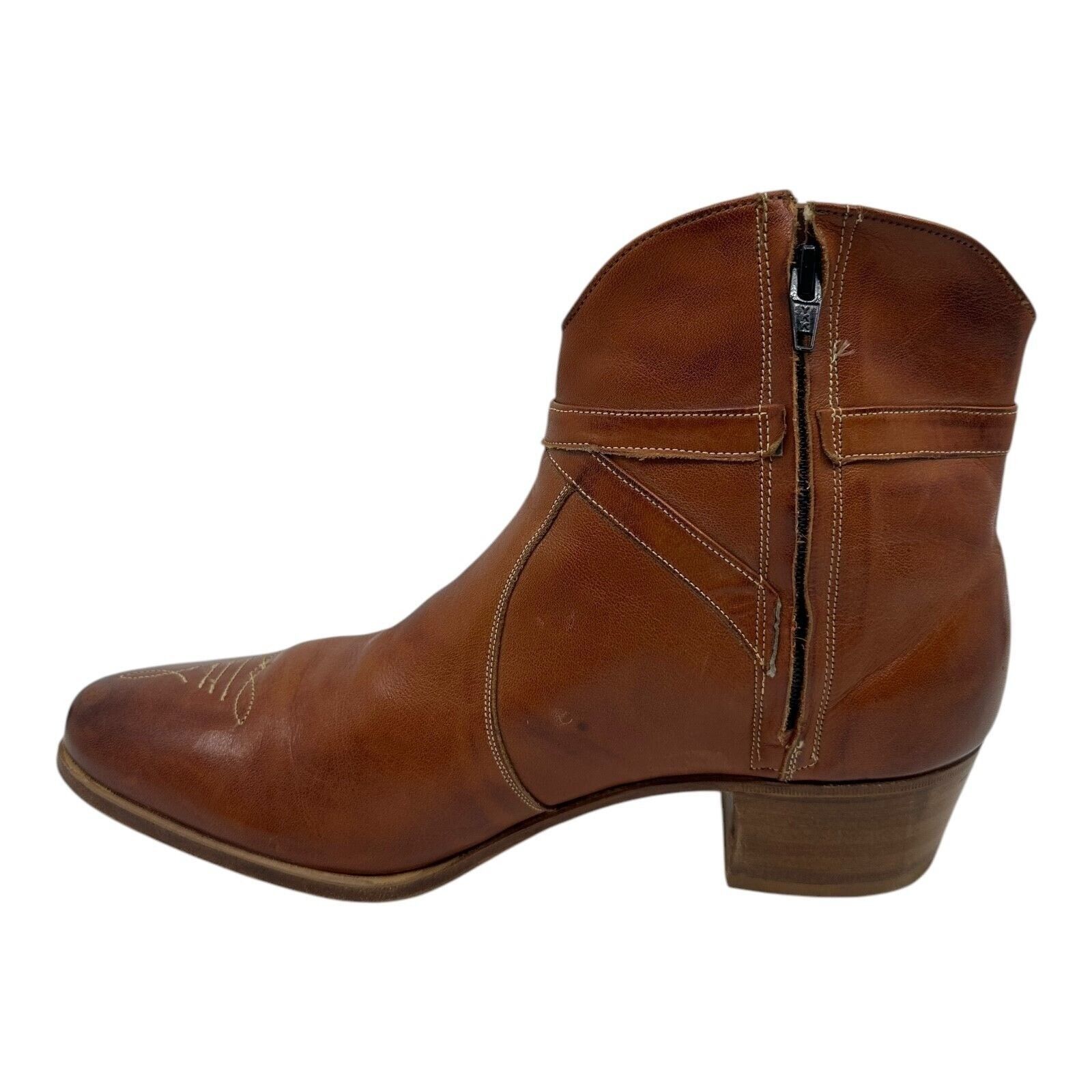 Florsheim Florsheim Womens Sz.10C Brown Leather Ankle Boots VTG. Size US 10 / IT 40 - 7 Thumbnail