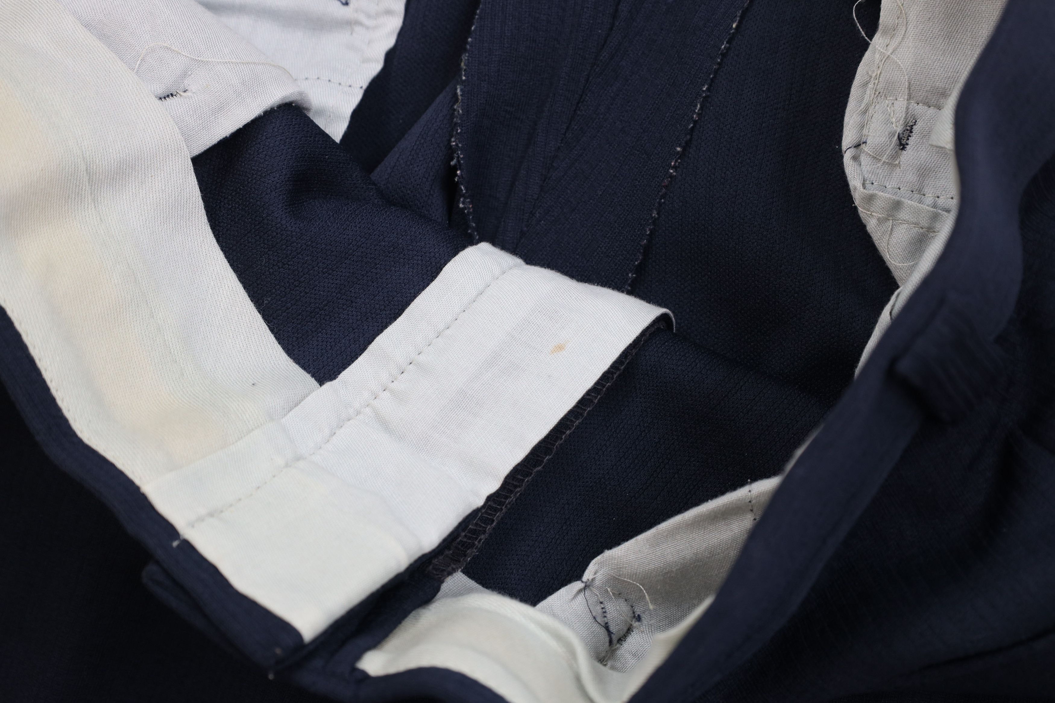 Vintage Vintage 70s Streetwear Flared Wide Leg Chino Pants Blue USA Size US 34 / EU 50 - 9 Thumbnail