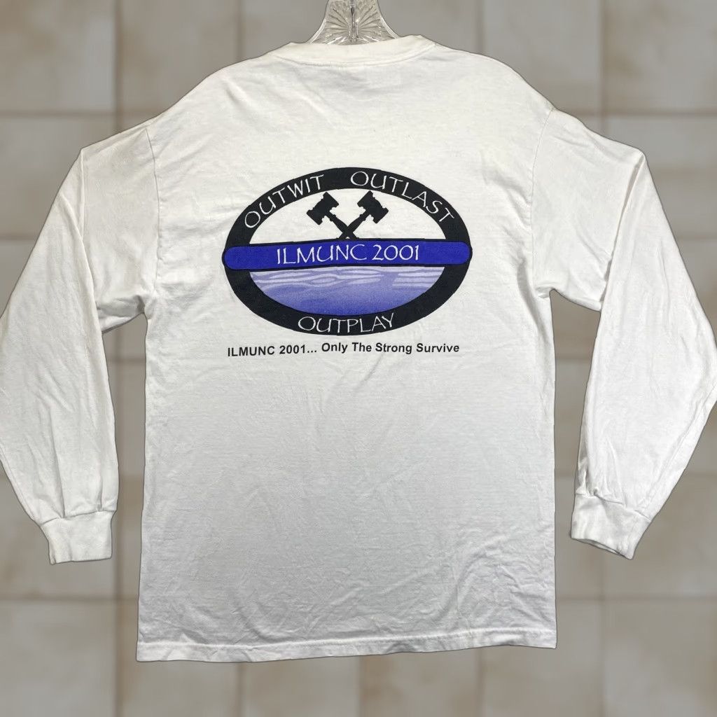 Hanes VINTAGE Hanes Ivy League T Shirt Unisex Adults Medium White Y2K Conference 2001 Size US M / EU 48-50 / 2 - 1 Thumbnail
