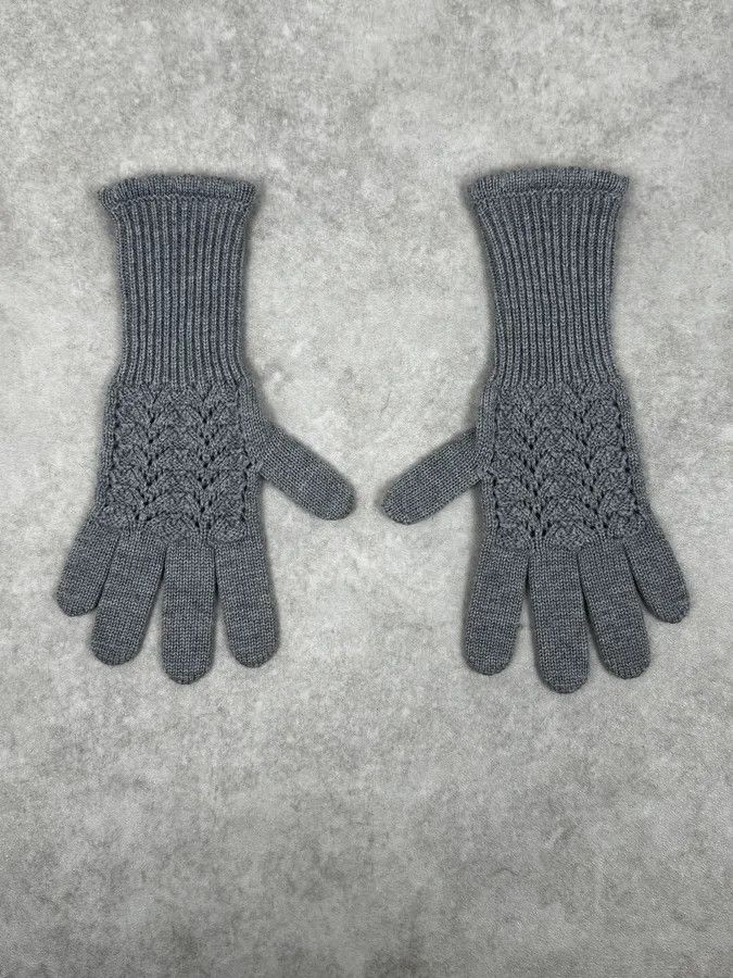 Dolce & Gabbana 2000s Dolce & Gabbana Grey Wool Gloves Size ONE SIZE - 3 Thumbnail