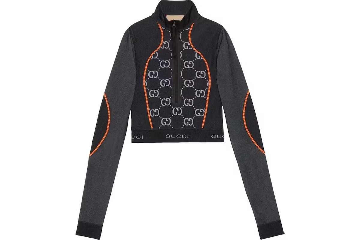 Gucci Gucci GG Jersey Jacquard Cropped Top size S Size S / US 4 / IT 40 - 1 Thumbnail