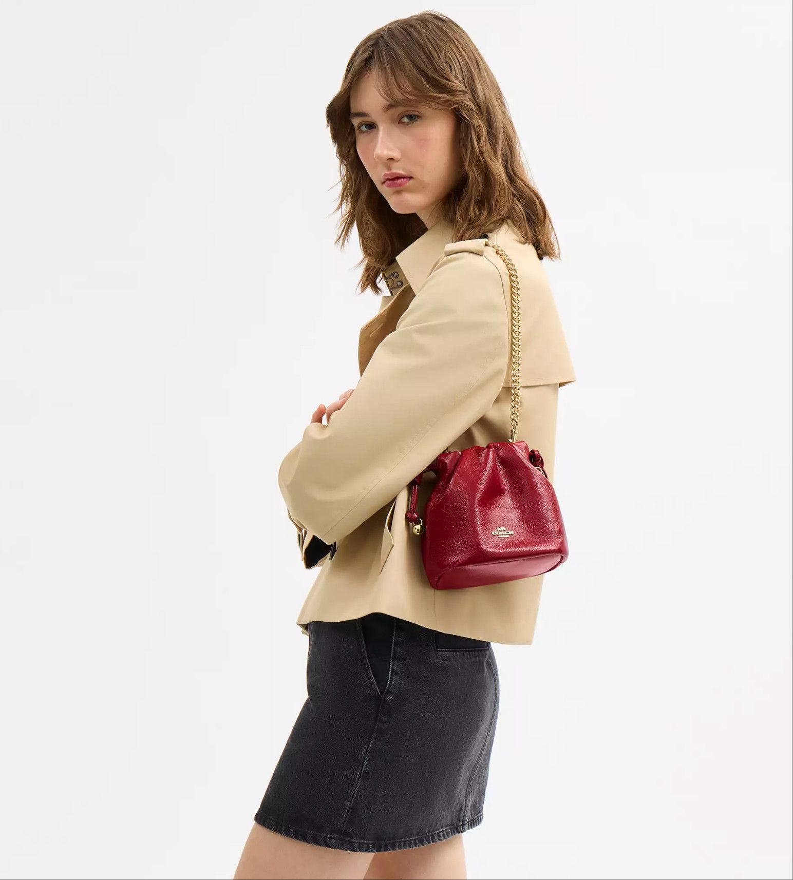 Coach Faye Mini Drawstring Bag CDB68 Size ONE SIZE - 8 Thumbnail