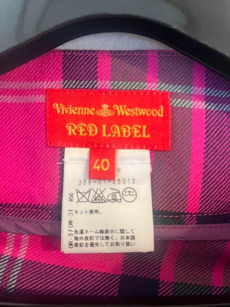 Vivienne Westwood Vivienne Westwood A pink checkered suit jacket with a larg Size M / US 6-8 / IT 42-44 - 8 Thumbnail